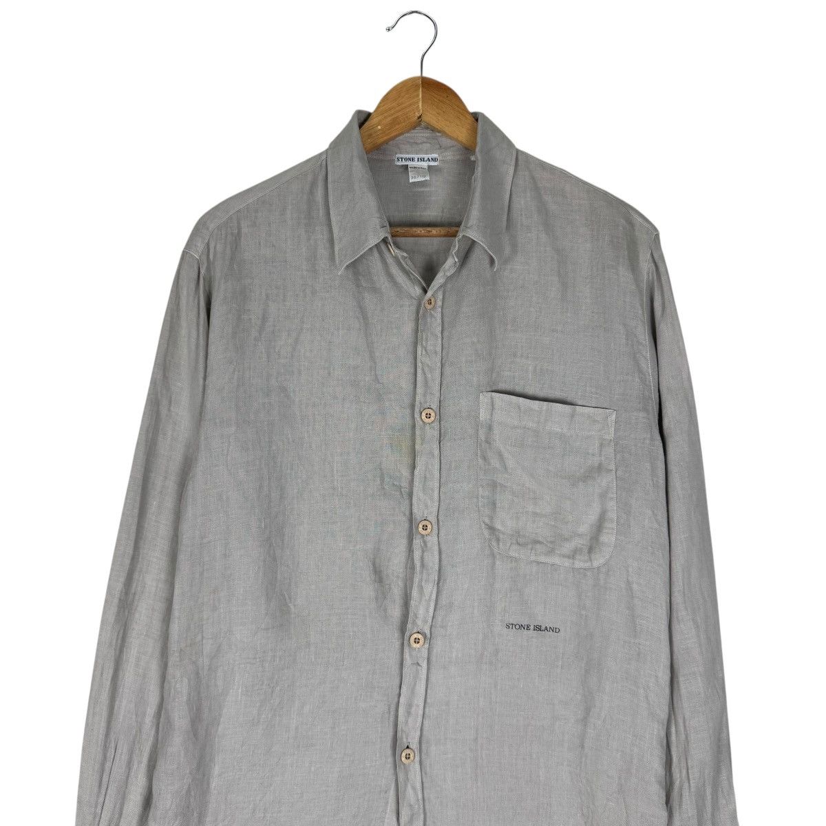 Stone Island 🔥VTG 90s STONE ISLAND LINEN LONG-SLEEVE SHIRTS Size US S / EU 44-46 / 1 - 6 Thumbnail
