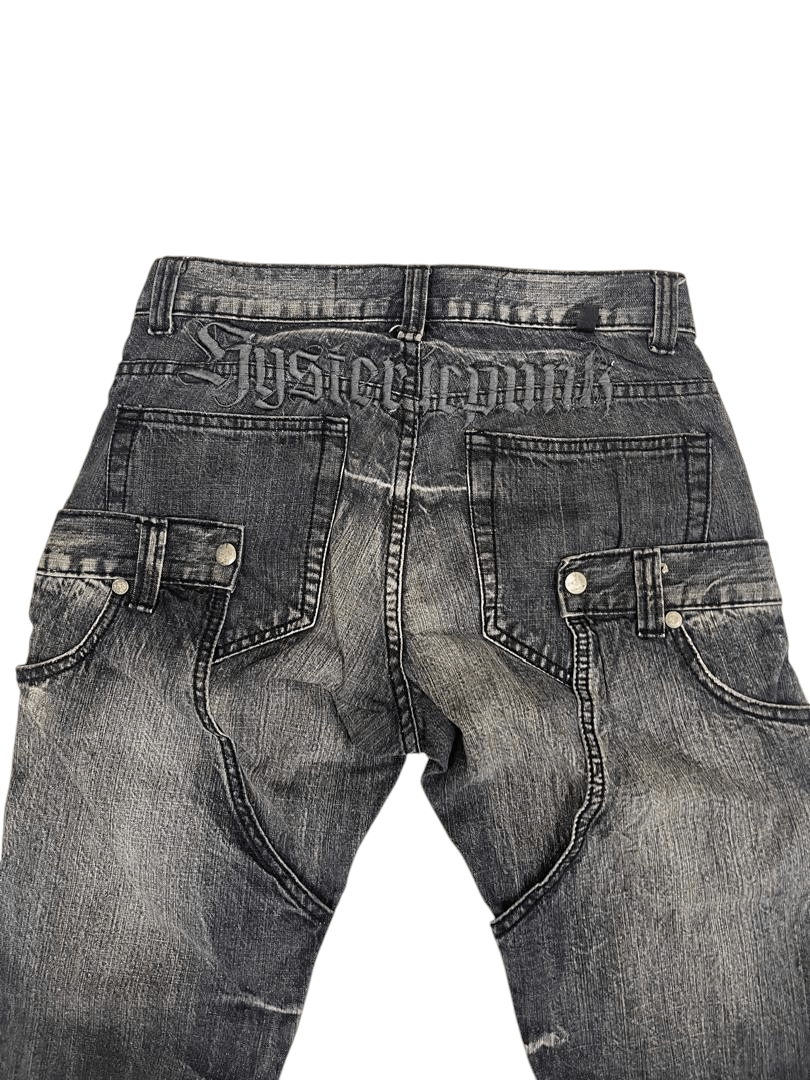 Punk and Yo 🔥 AWESOME!! PUNK SOUL FADED DOUBLE WAIST DENIM Size US 30 / EU 46 - 3 Thumbnail