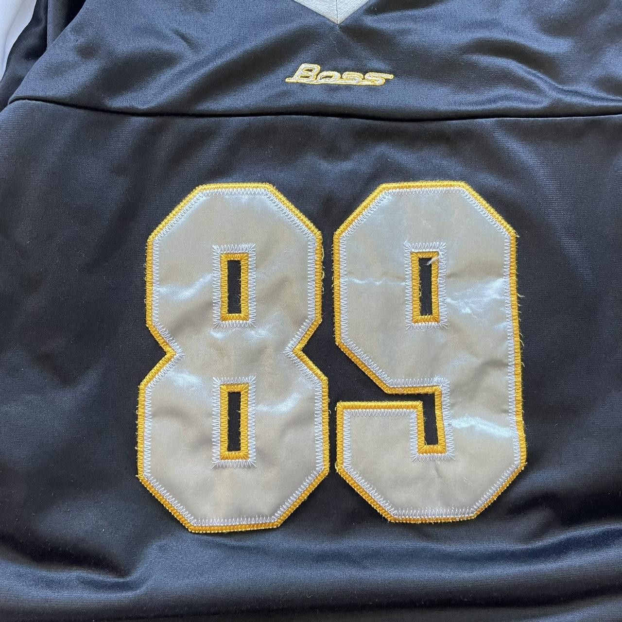 Hugo Boss × Vintage Vintage Y2K 90's 2000's BOSS Baggy Black Jersey Size US XL / EU 56 / 4 - 2 Thumbnail
