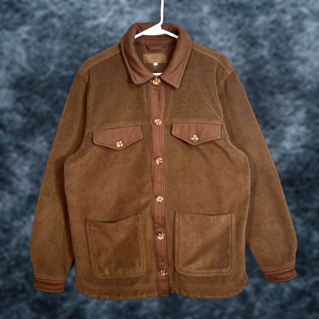 Vintage BLANKNYC Womens Brown Fleece Chore Jacket L Size Parka Jacket Regular Size L / US 10 / IT 46 - 1 Thumbnail