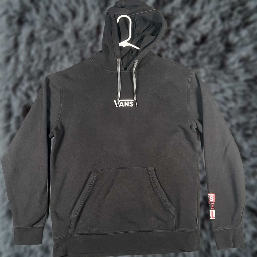 Vans VANS Off The Wall Pullover Hoodie Sweatshirt Black Checkered Logo Size Medium Unisex Adults Hoodie Size US M / EU 48-50 / 2 - 1 Thumbnail