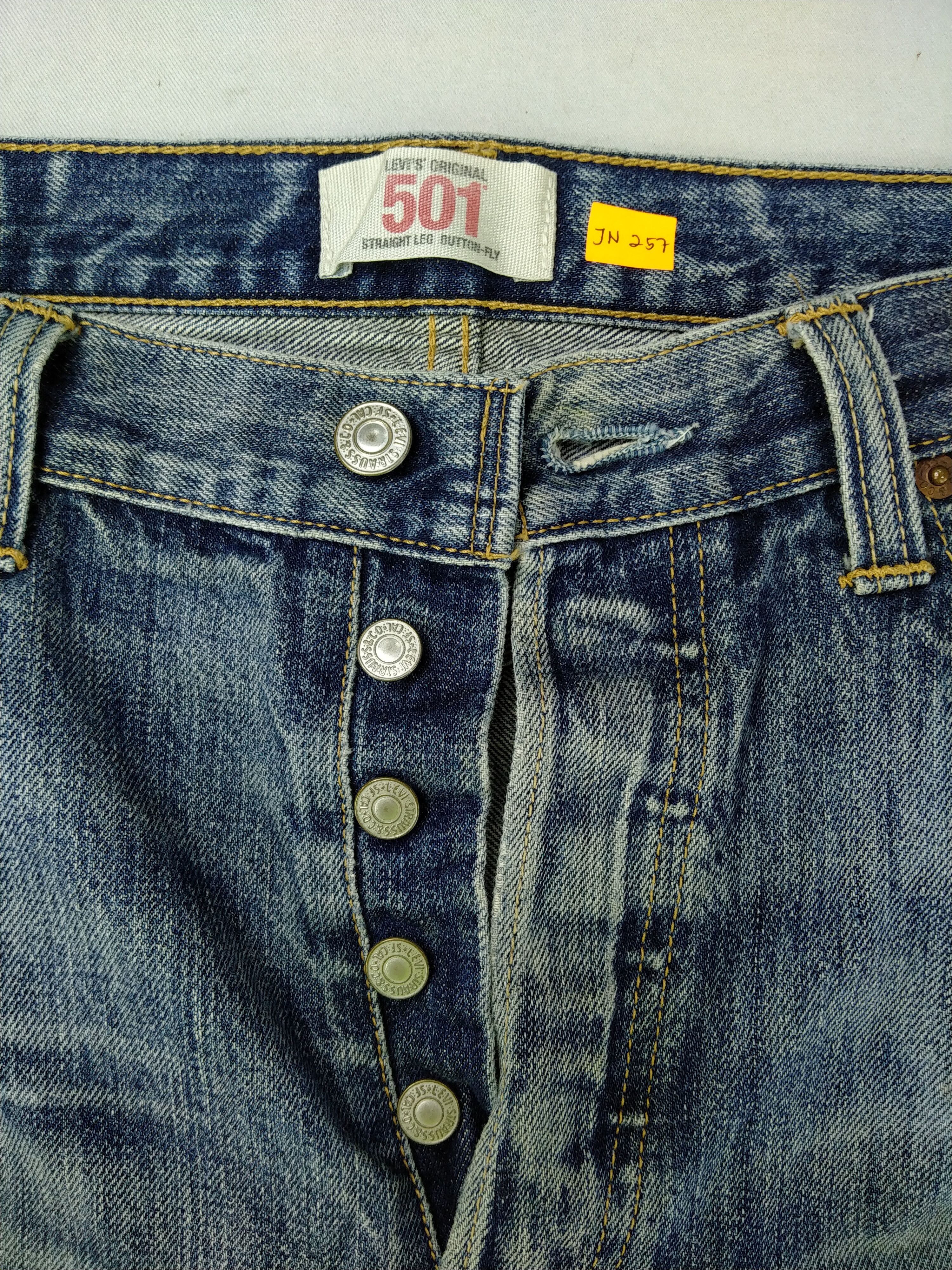 Japanese Brand Blue Distressed Vintage Levi's 501 34x26.5 Denim -JN257 Size US 34 / EU 50 - 8 Thumbnail