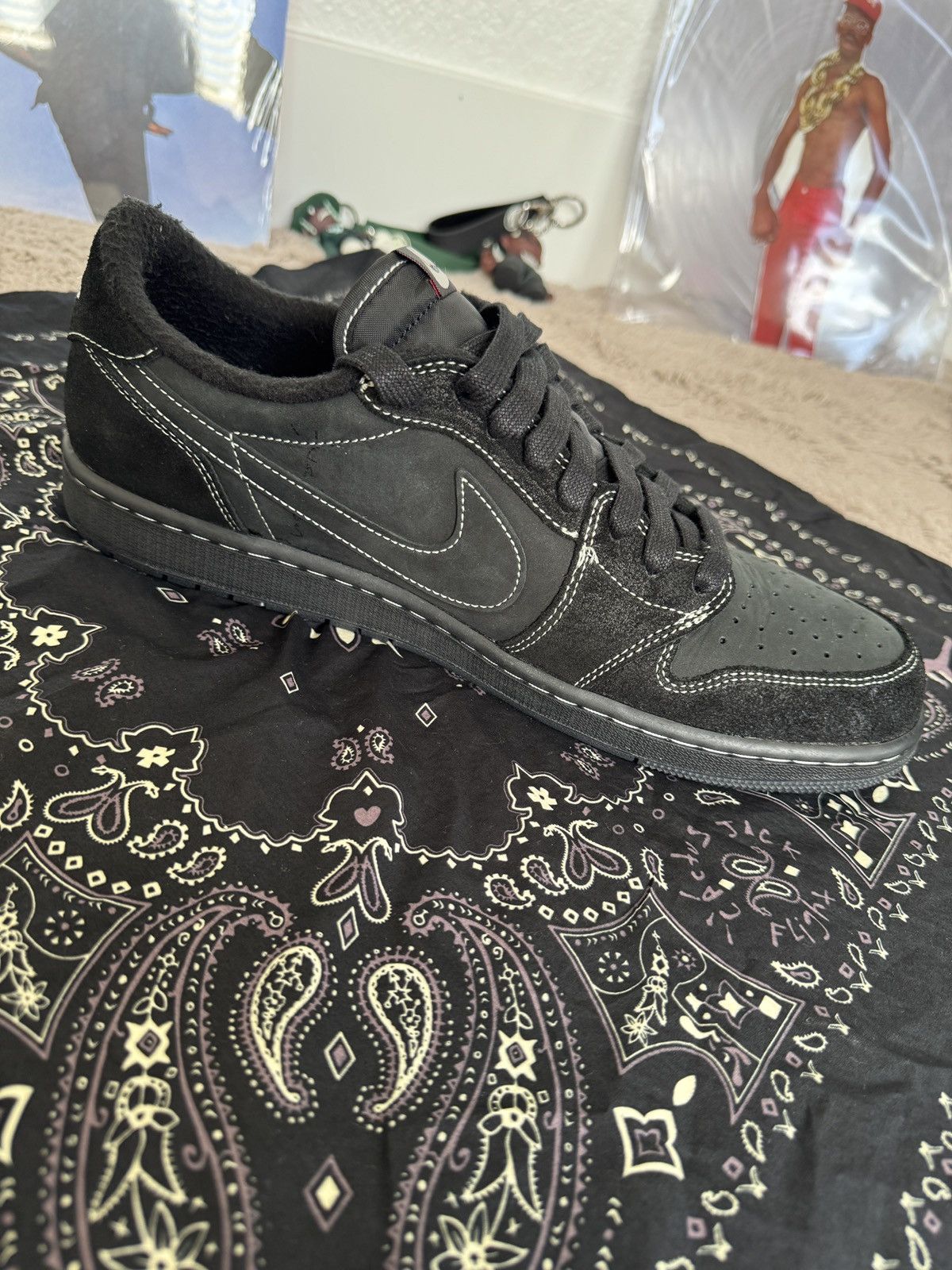 Jordan Brand × Travis Scott Travis Scott Low Black Phathom Size US 13 / EU 46 - 3 Thumbnail