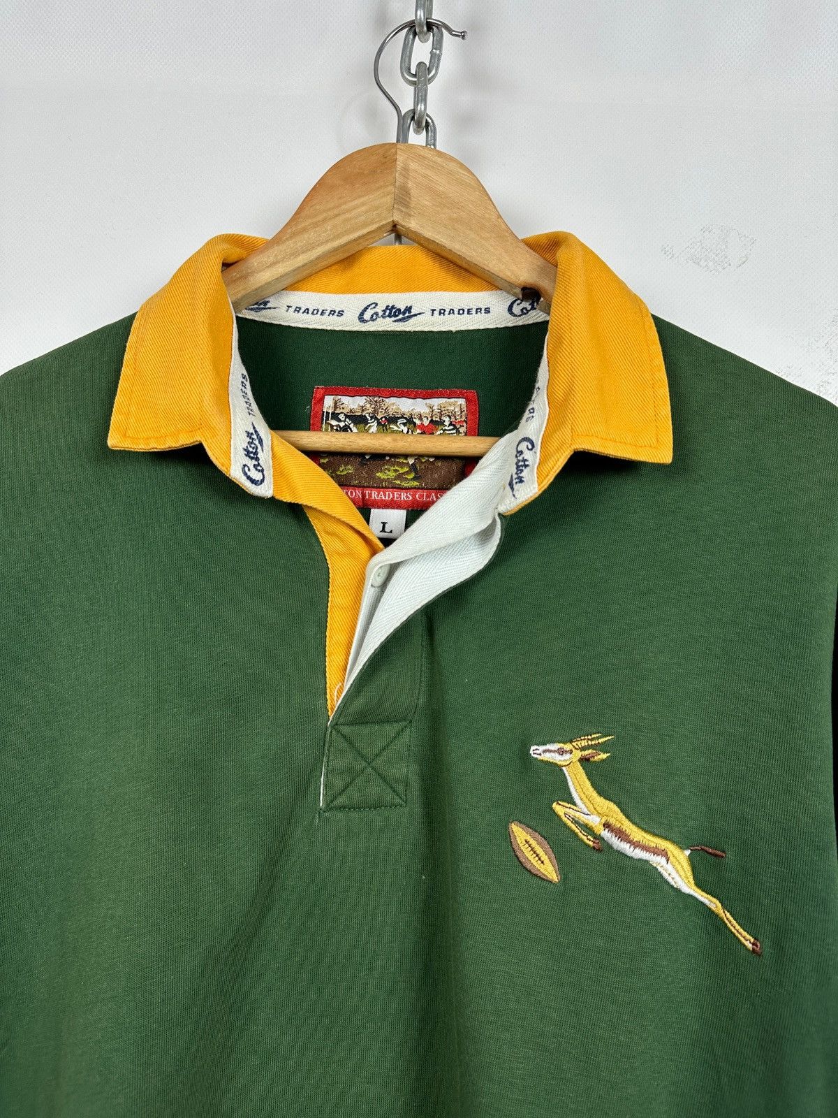 Cotton Traders Vintage South Africa Rugby Cotton Traders Long Sleeve Shirt Size US L / EU 52-54 / 3 - 6 Thumbnail