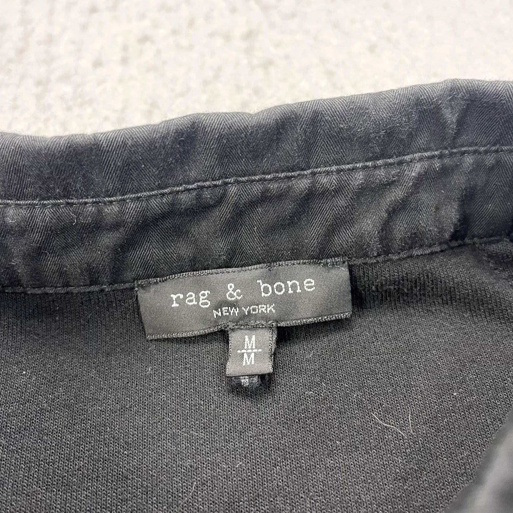 Rag & Bone Rag & Bone Polo Shirt Womens Medium Black Long Sleeve Cotton Jersey Casual Size M / US 6-8 / IT 42-44 - 5 Thumbnail