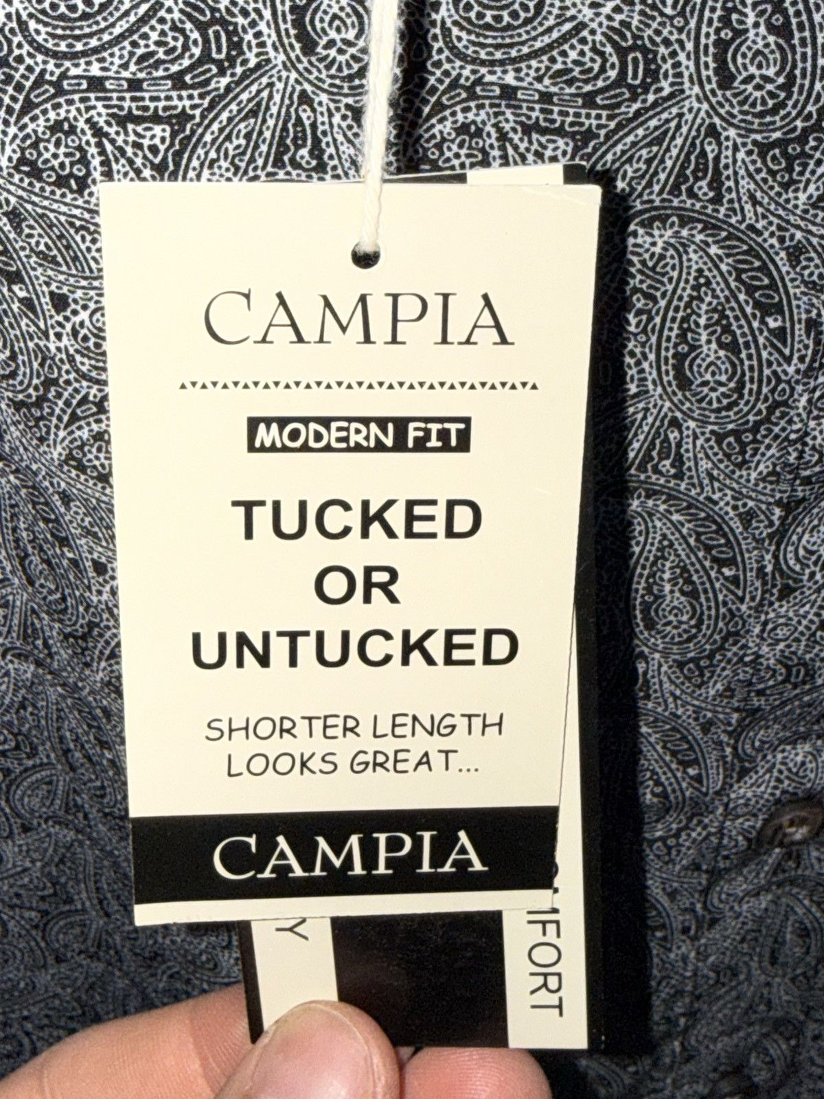 Campia Moda Campia Moda Paisley Stretch Shirt – Modern Fit – Medium Size US M / EU 48-50 / 2 - 6 Thumbnail