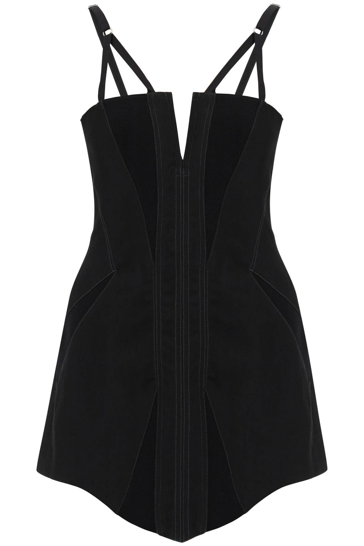 image of Dion Lee Fork Nylon Mini Dress in Nero, Women's (Size Small)