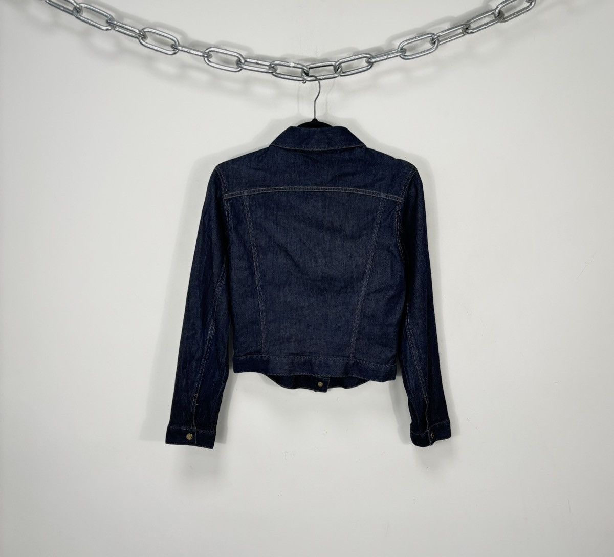 Gucci Vintage 90s Gucci Tom Ford Era Women’s Rare Denim Jacket Size M / US 6-8 / IT 42-44 - 2 Thumbnail
