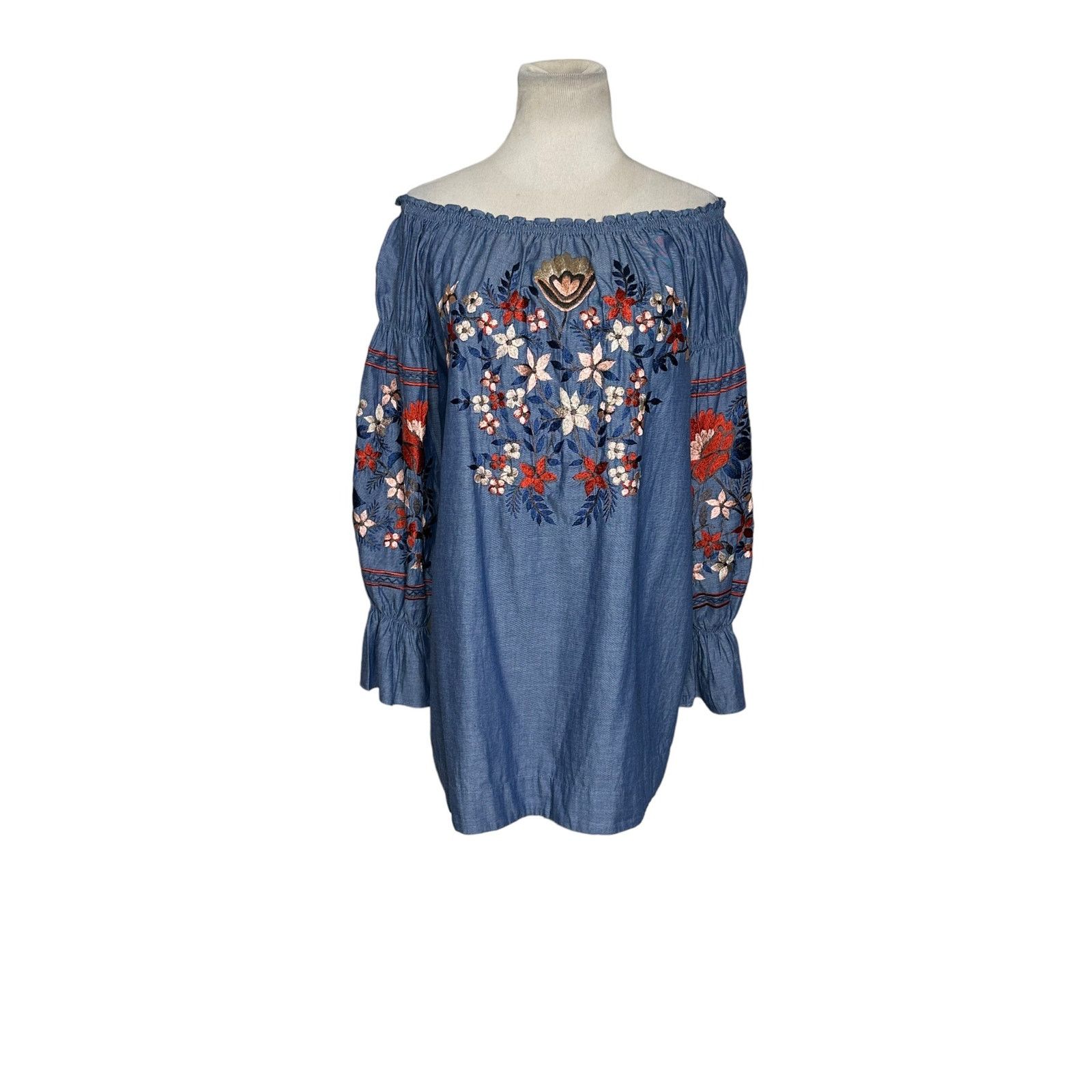 free people off the shoulder embroidered dress NWT Free People Dress – BOHO thrift shop