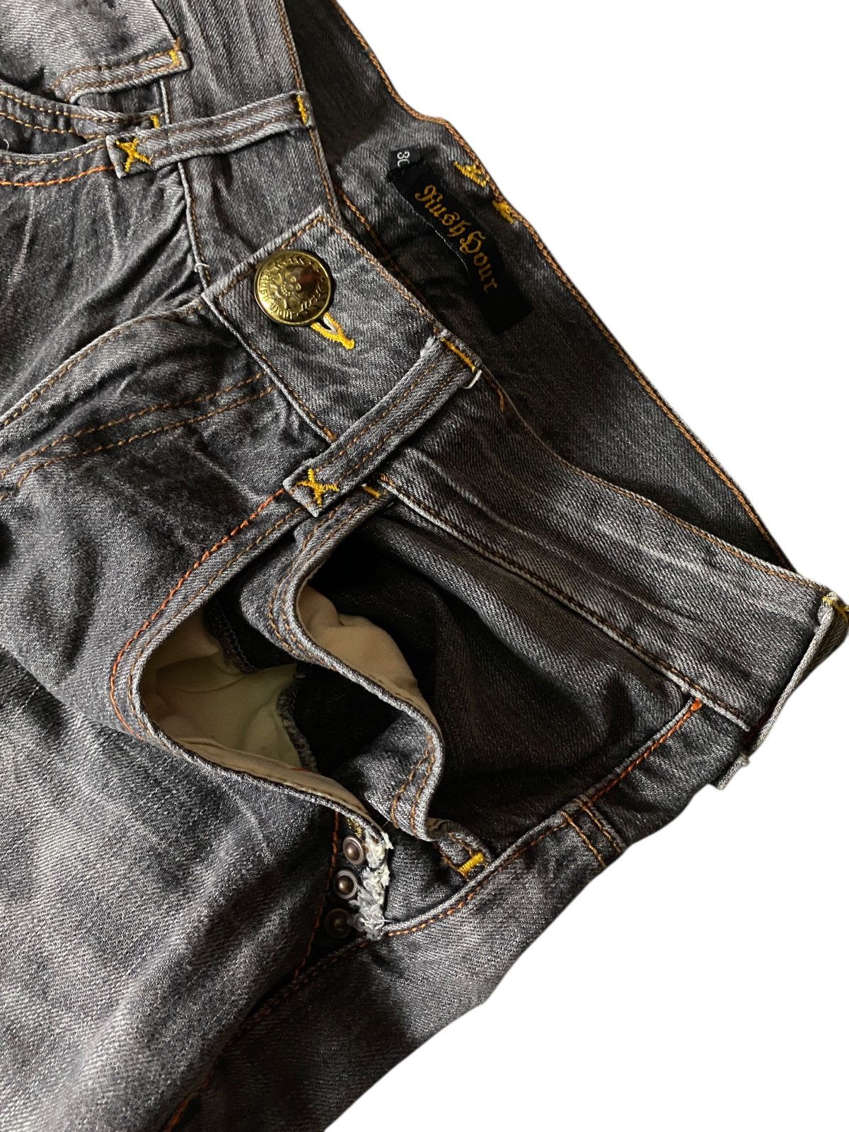 Le Grande Bleu (L.G.B.) 2000's Rush Hour Seawash Clawmark Flared Jeans Size US 30 / EU 46 - 7 Thumbnail