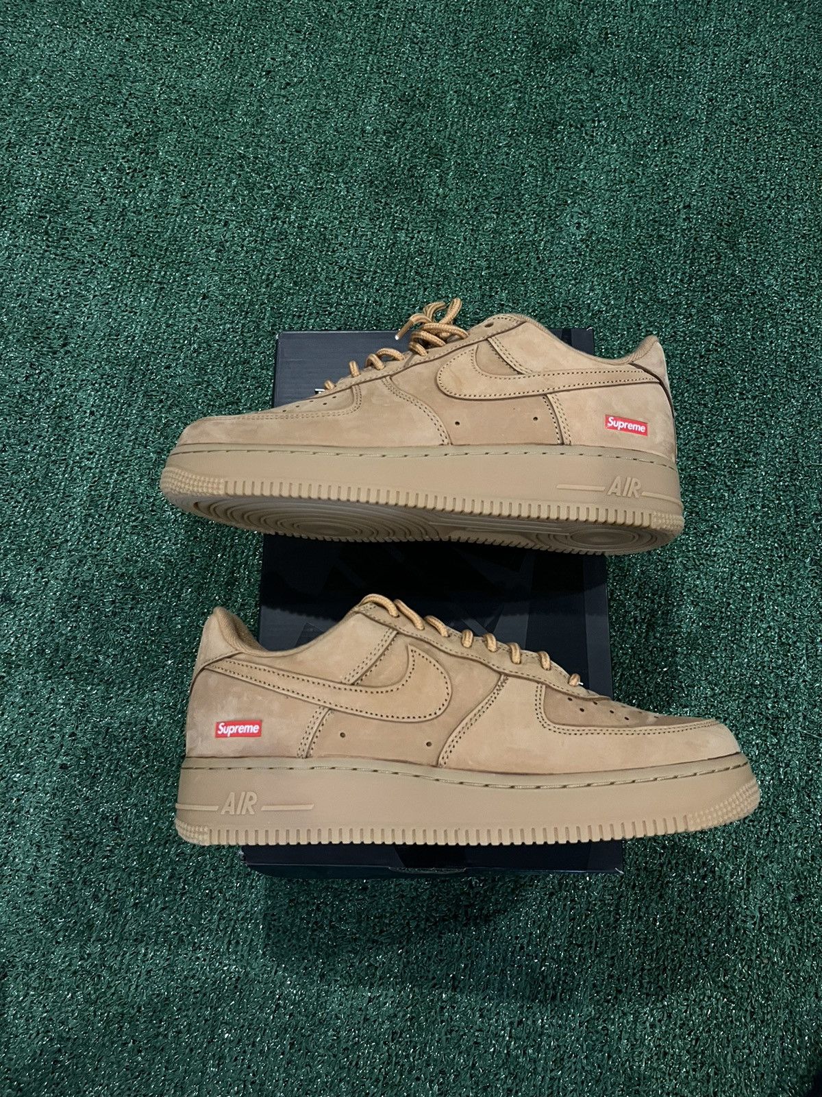 image of Ds Nike x Supreme Af1 Wheat Size 8.5 Shoes in Brown, Men's