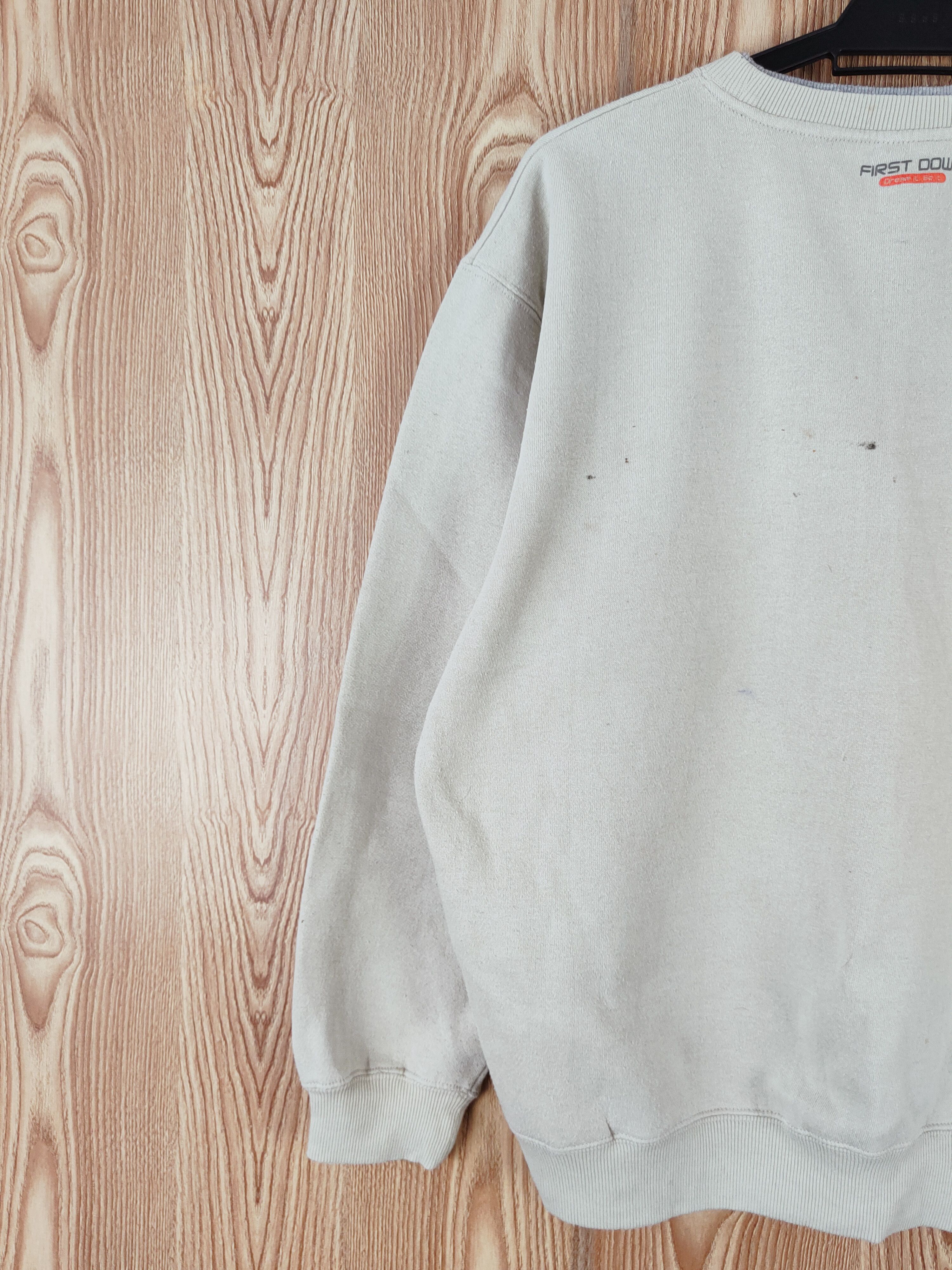 Japanese Brand × Vintage Vintage 💥 First Down Ivory Sweatshirts (nice material) Size L / US 10 / IT 46 - 10 Thumbnail