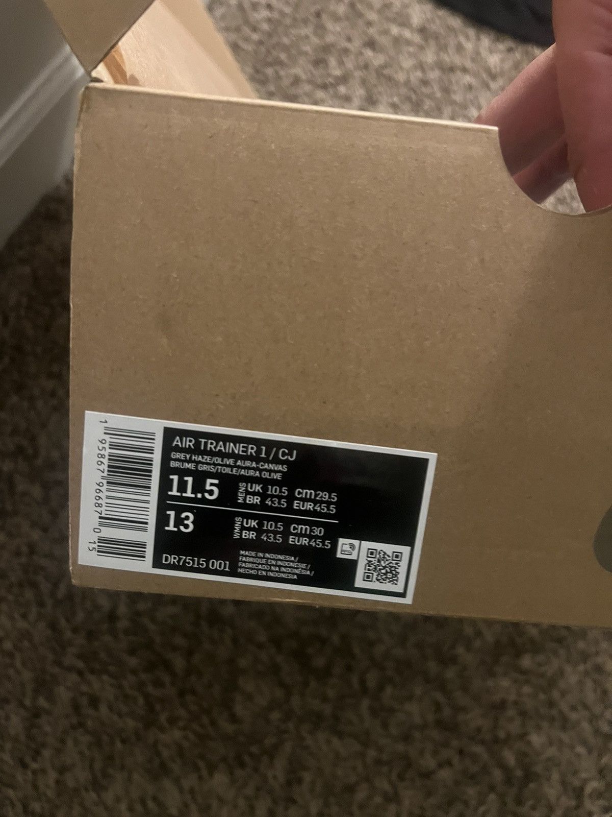 Nike × Travis Scott Nike Travis Scott Air Trainer 1 SP Size US 11.5 / EU 44-45 - 2 Thumbnail