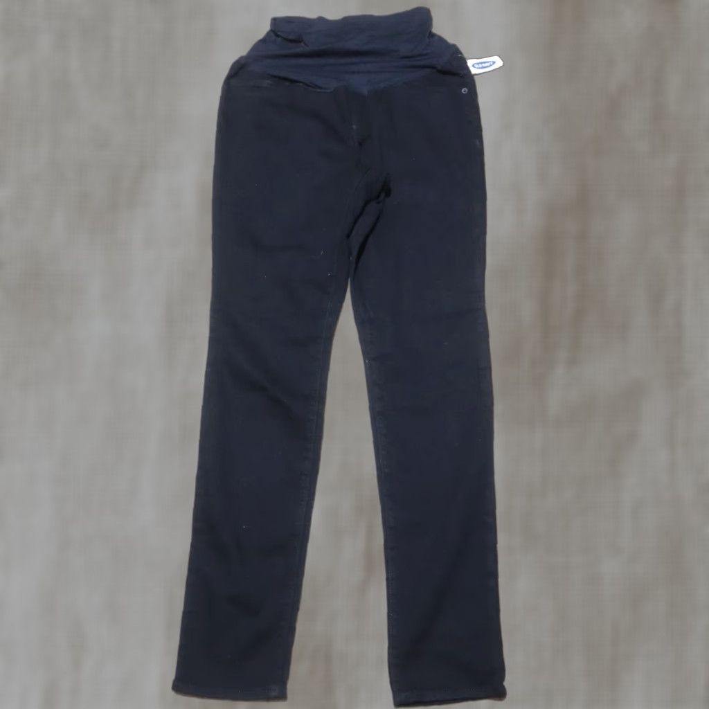 Old Navy OLD NAVY Maternity Skinny Jeans Womens Size 10 Black Denim Rock Star Maternity Stretch High Rise 10 Womens Jeans Size 32" / US 10 / IT 46 - 1 Thumbnail