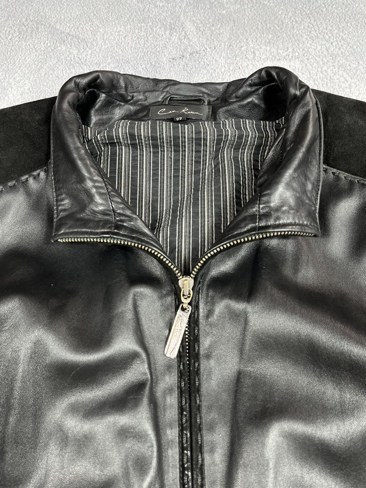 Vintage Vintage 90s Leather zip Jacket biker streetwear style Size US M / EU 48-50 / 2 - 5 Thumbnail