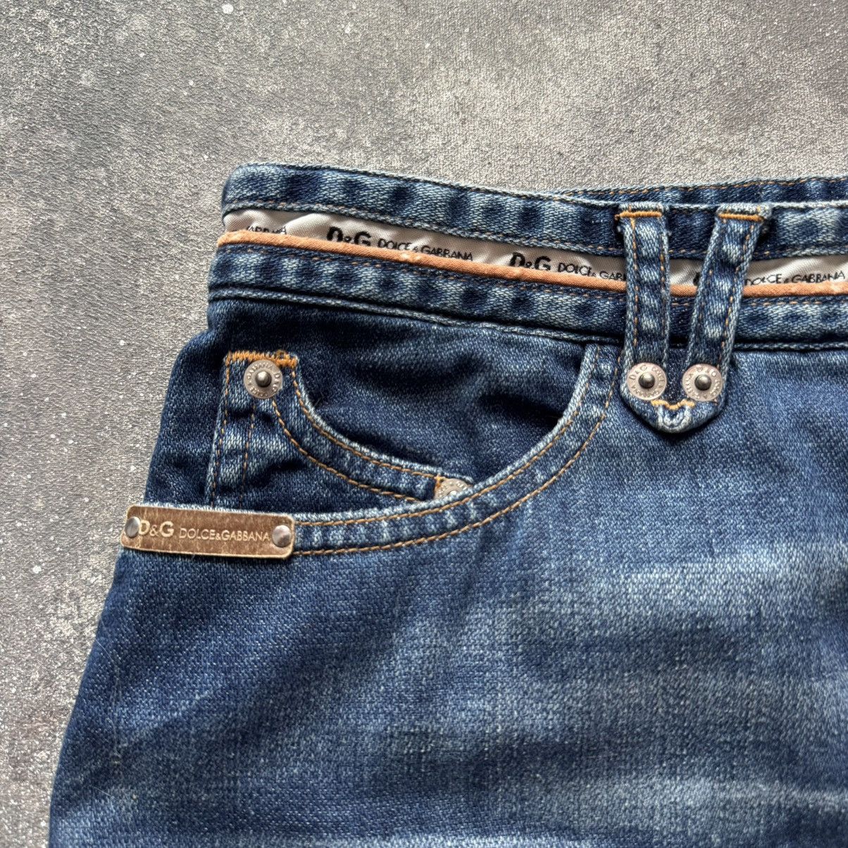 Dolce & Gabbana D&G Dolce & Gabbana Vintage Cargo Denim Skirt Size 27" / US 4 / IT 40 - 8 Thumbnail