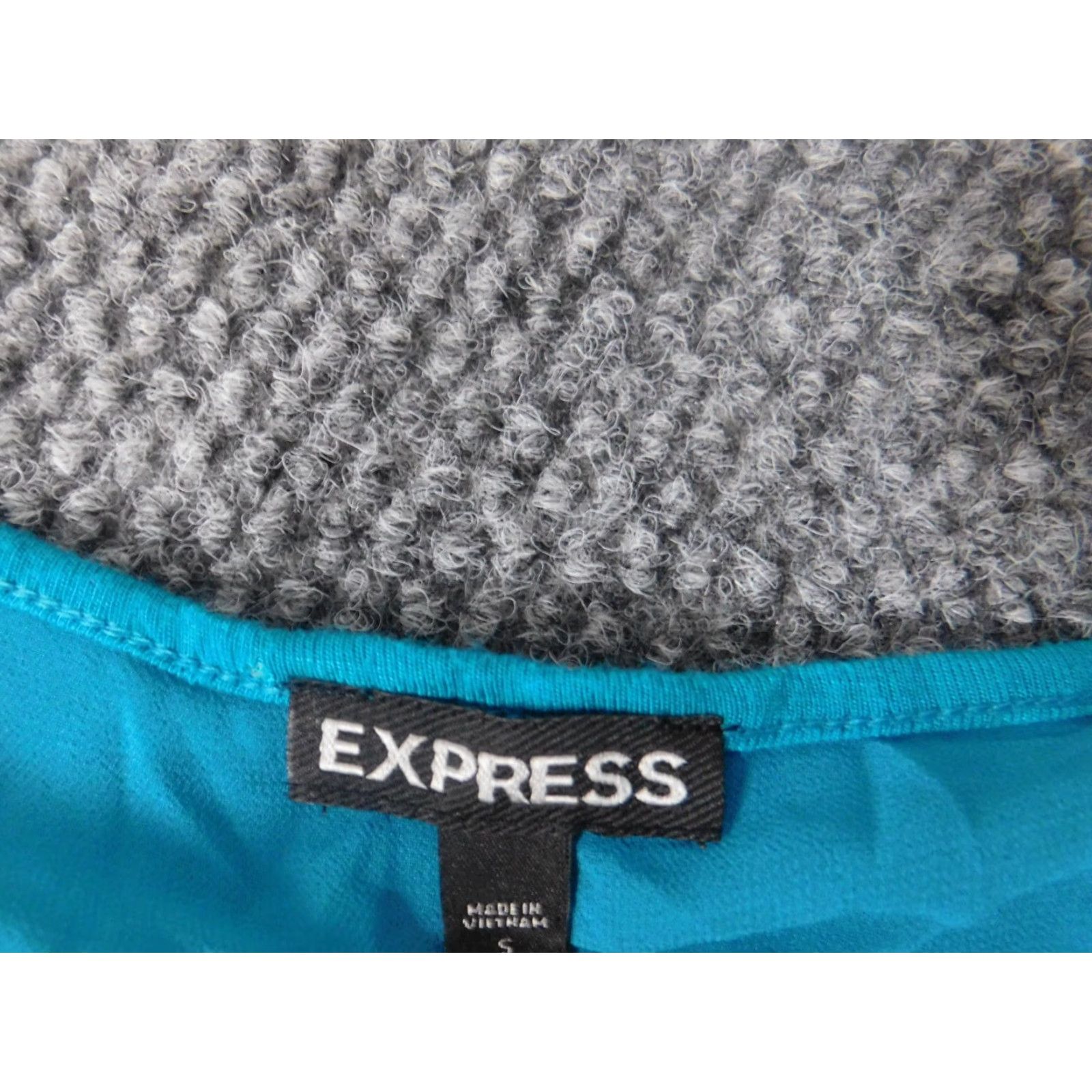 Express Express Blouse Womens Small Blue Stretch Pullover V-neck Shirt Size S / US 4 / IT 40 - 4 Thumbnail