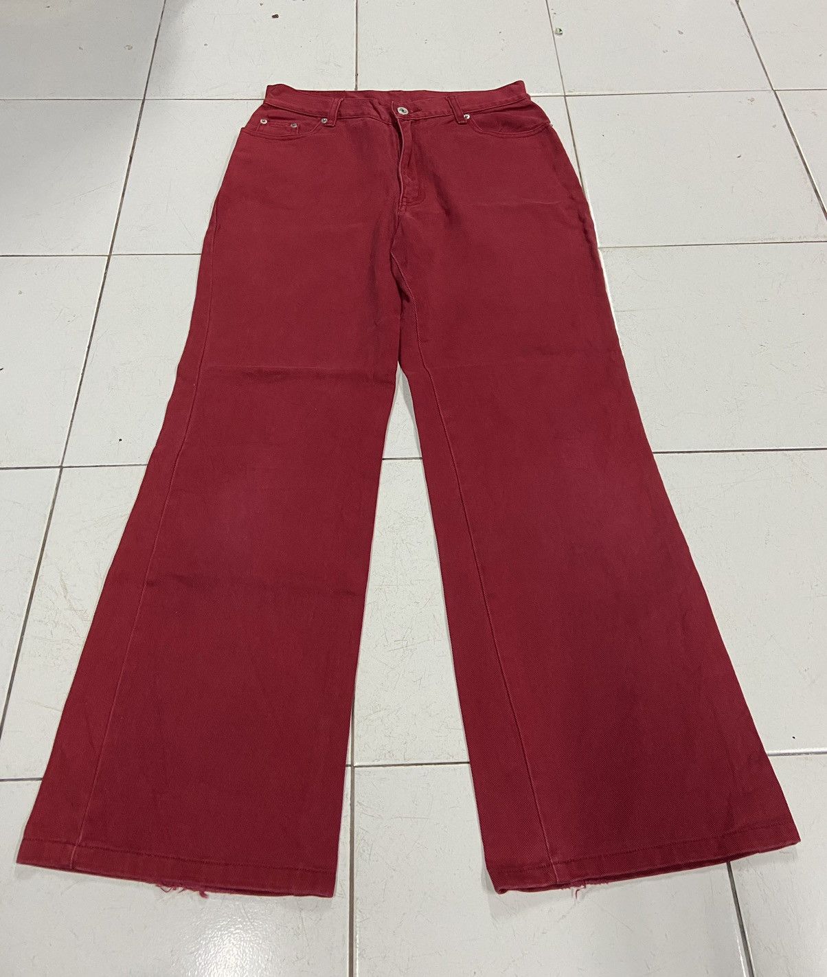 Japanese Brand MELLOWBOB INPRESSIONIST FASHION RED JEANS Size US 28 / EU 44 - 1 Thumbnail