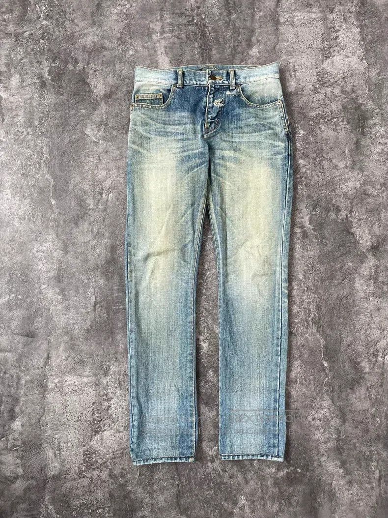 Saint Laurent Paris Saint Laurent Paris Light blue water-washed destroyed back Size US 28 / EU 44 - 1 Thumbnail