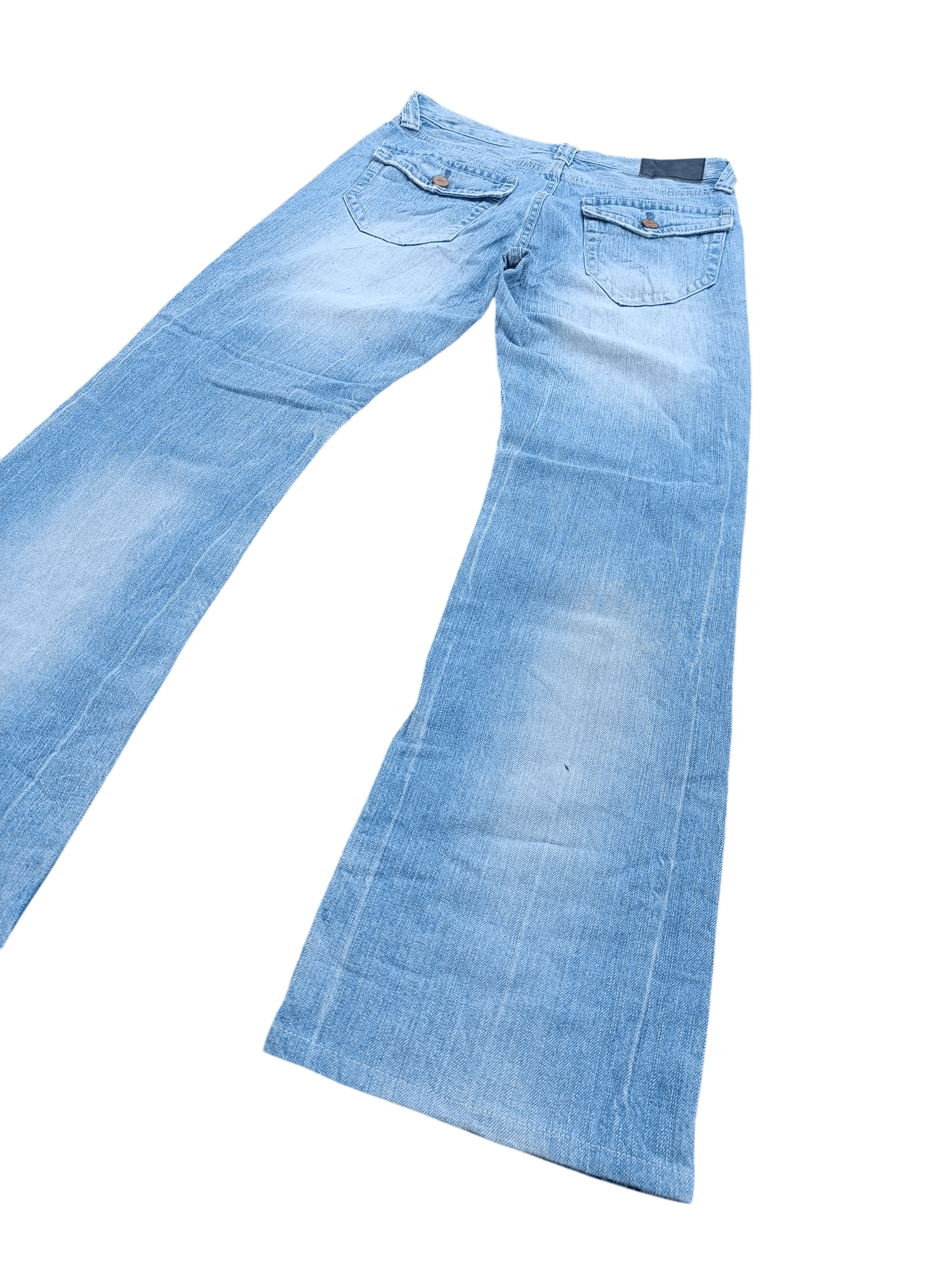 Japanese Brand 💥 Vintage 90s Style Uniqlo Washed Regular Fit Bootcut Jeans Size US 30 / EU 46 - 6 Thumbnail