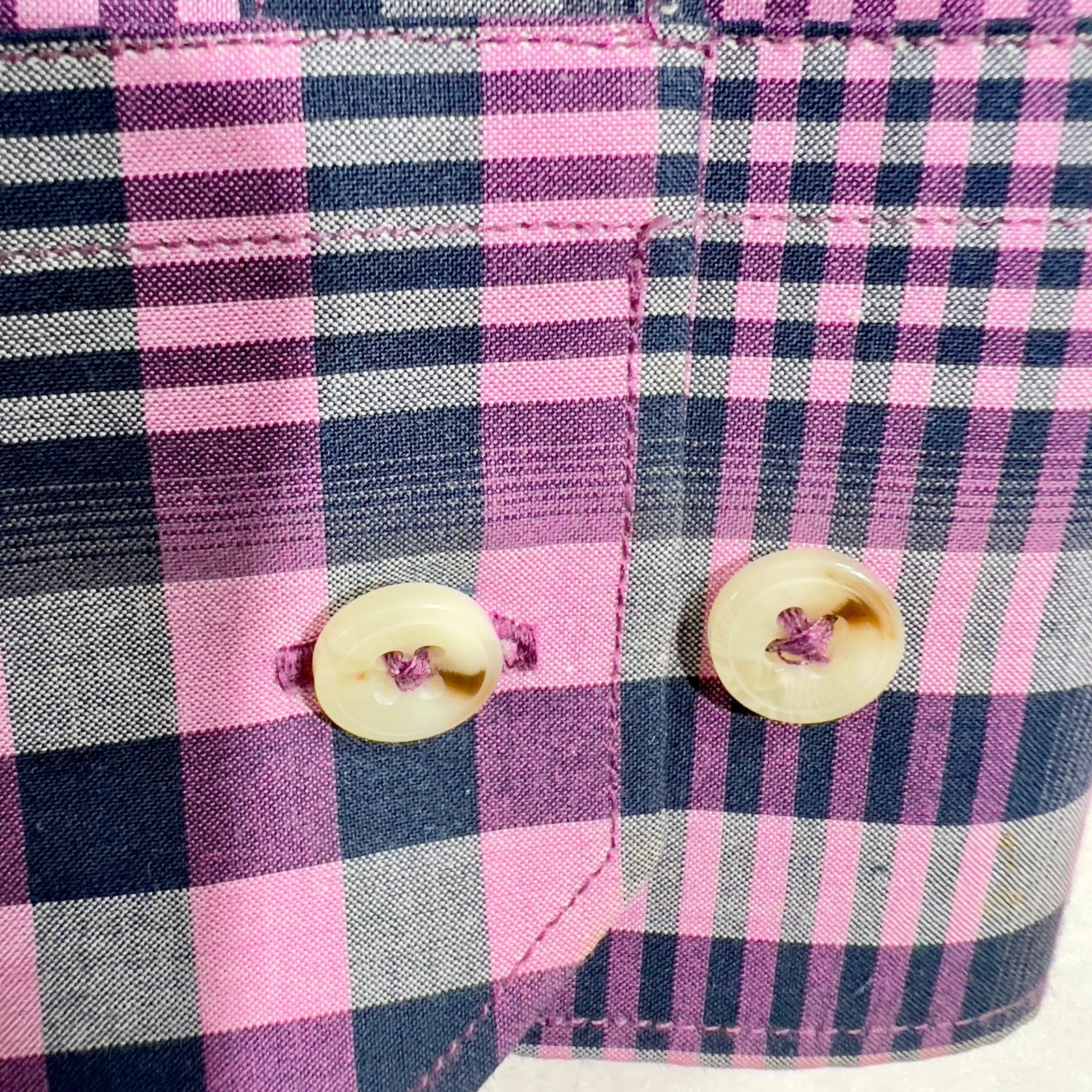 Ike Behar Ike Behar New York Button Shirt Men's XL Purple Grey Check Size US XL / EU 56 / 4 - 4 Thumbnail