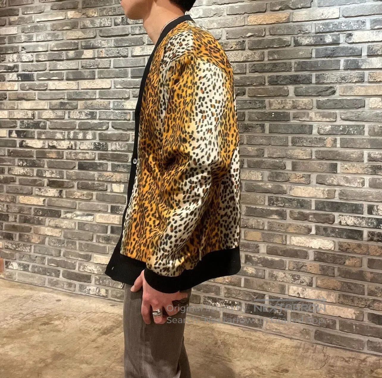 Beams Japan leopard print cardigan jacket for men. Size US L / EU 52-54 / 3 - 7 Thumbnail