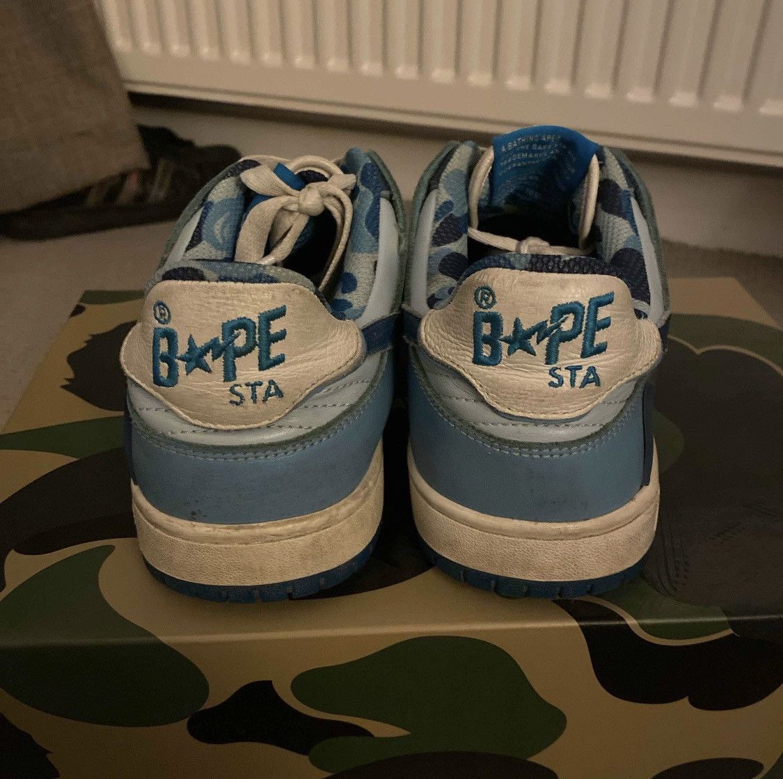 Bape bape sk8sta camo blue low sneakers Size US 9 / EU 42 - 4 Thumbnail