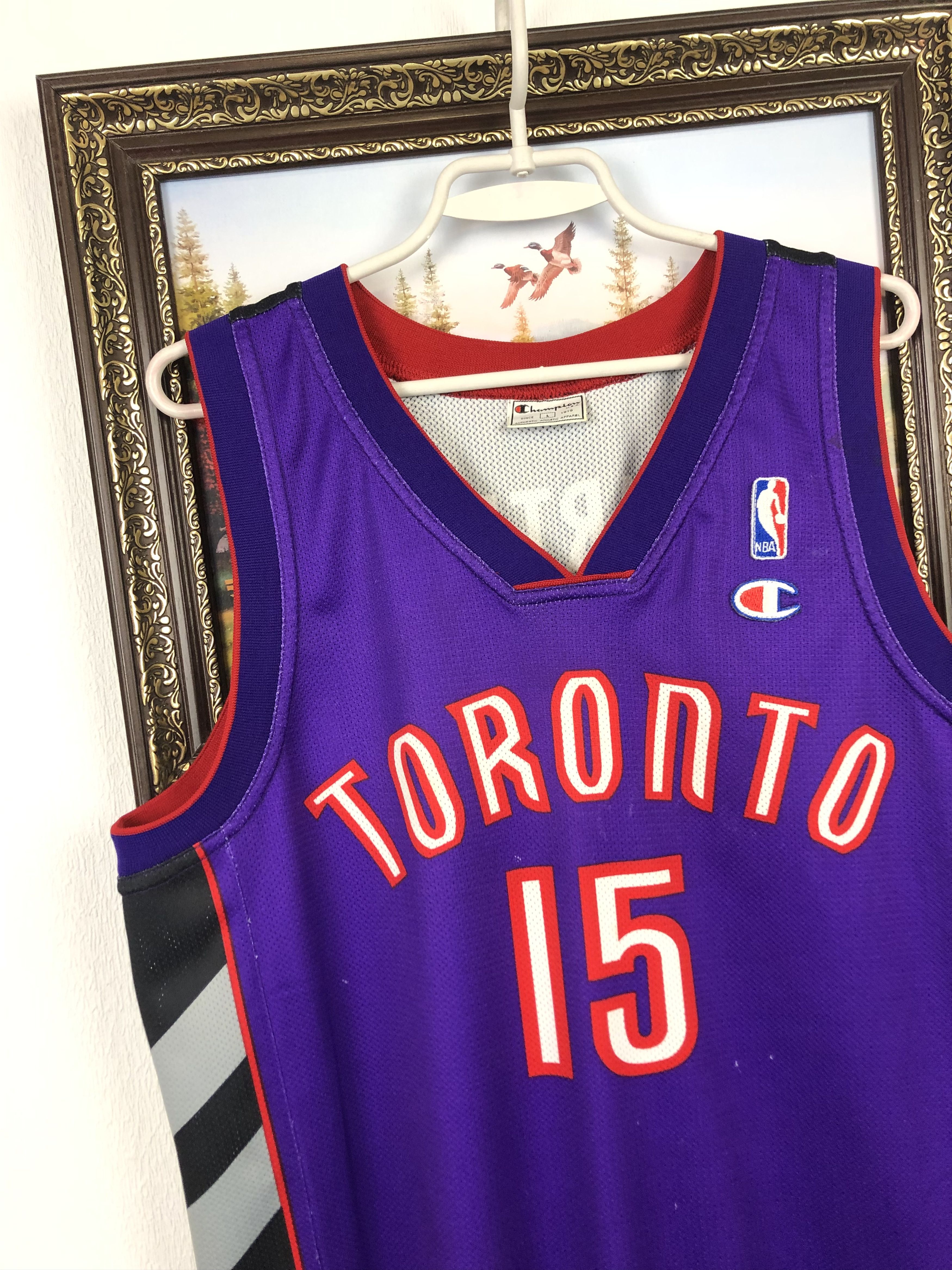 Champion Vintage Toronto Raptors Carter Champion Jersey NBA Rare Size US L / EU 52-54 / 3 - 3 Thumbnail