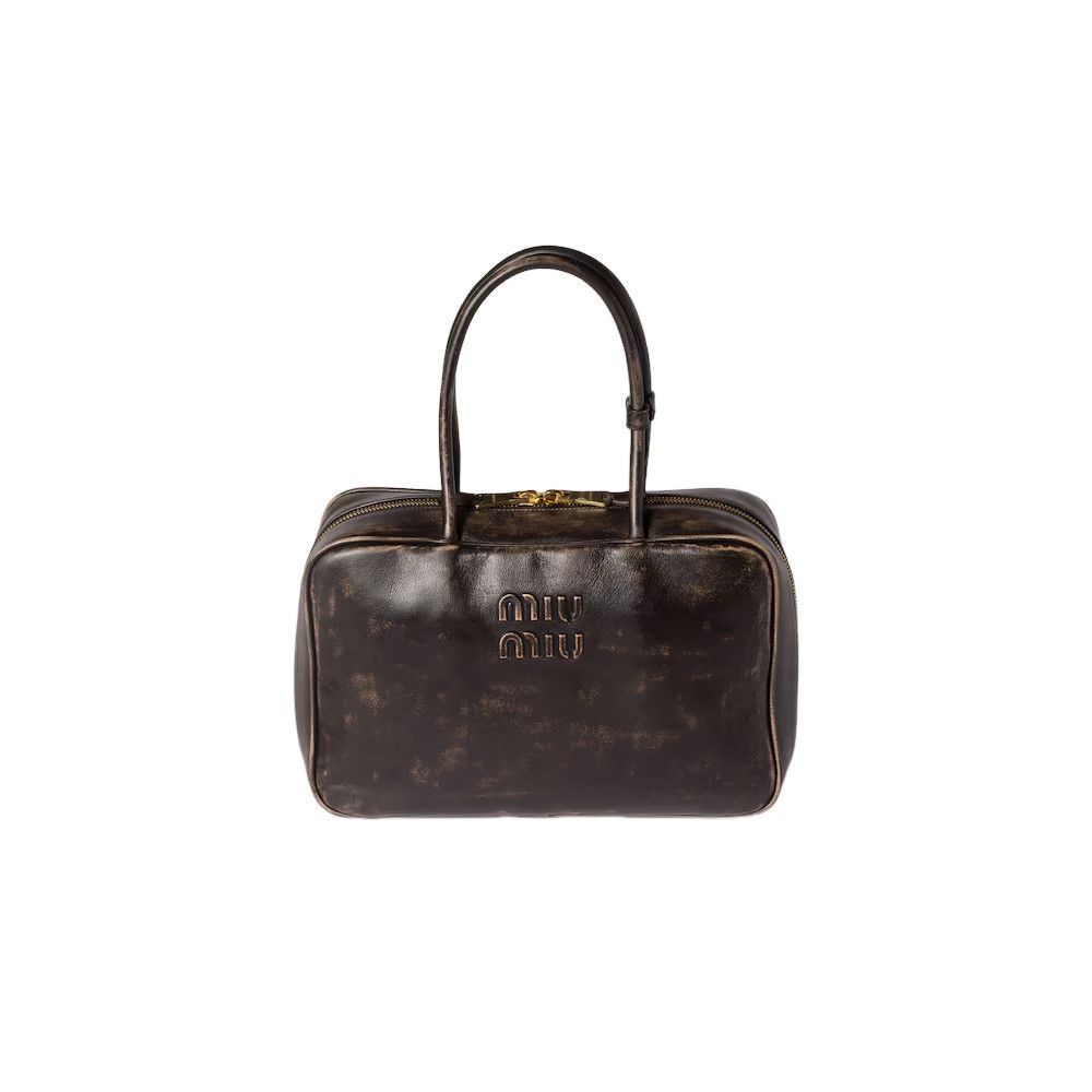 Miu Miu MIU MIU Beau Large $4100 Coffee Leather Top Handle New And A Size ONE SIZE - 1 Thumbnail