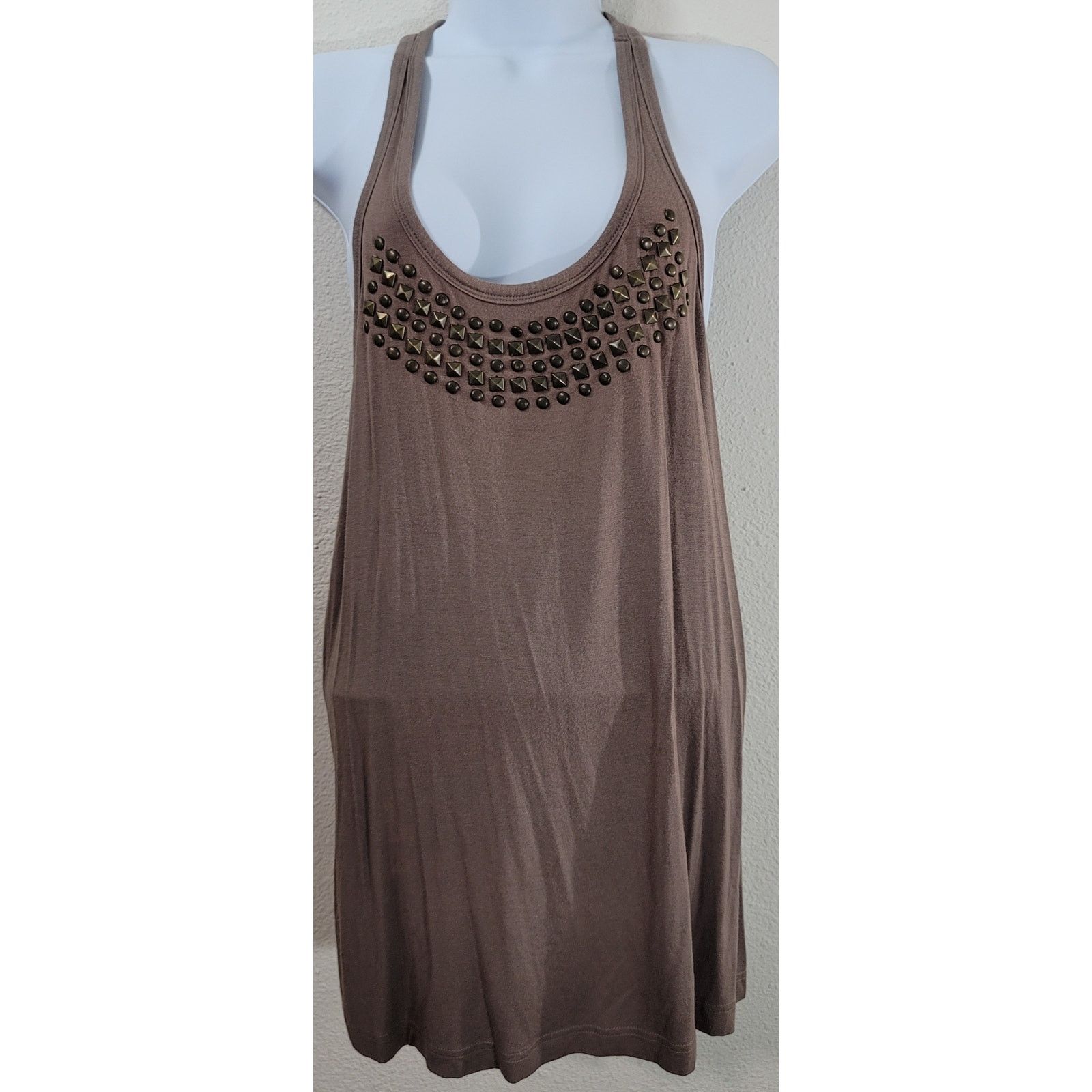 Other Twenty One Brown Racerback Studded Bodice Tank Top Medium Size M / US 6-8 / IT 42-44 - 1 Thumbnail