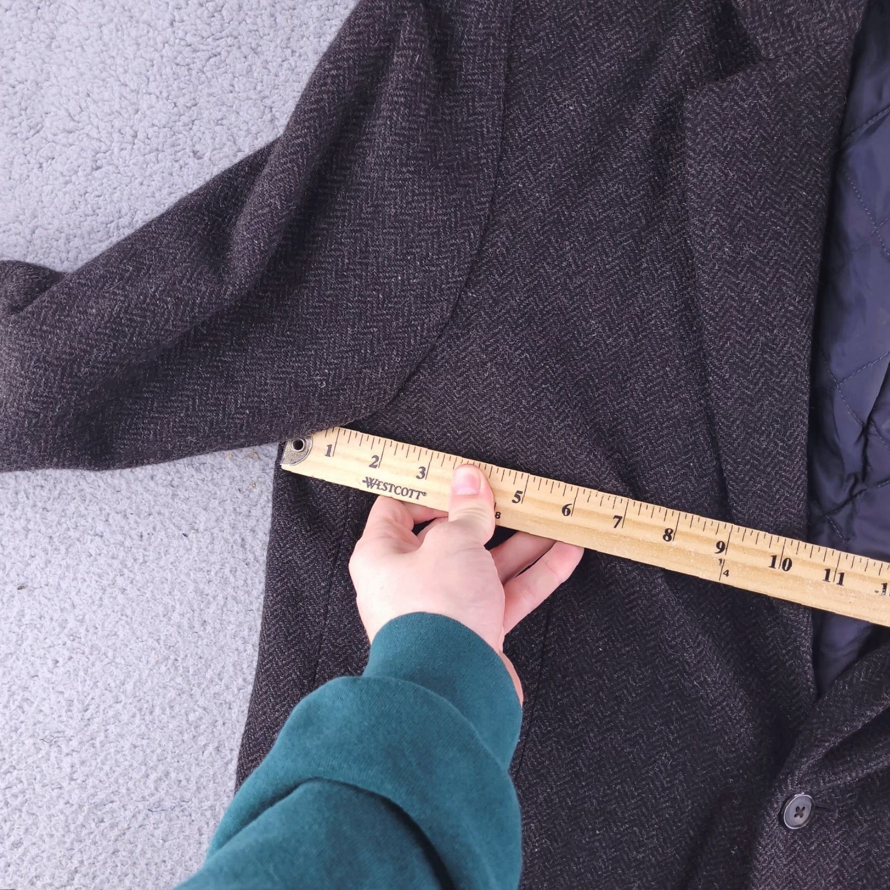 Vintage VINTAGE LL Bean Mens Jacket Gray Shetland Wool Primaloft Quilt Lined Insulated Coat 42R Size US XS / EU 42 / 0 - 7 Thumbnail