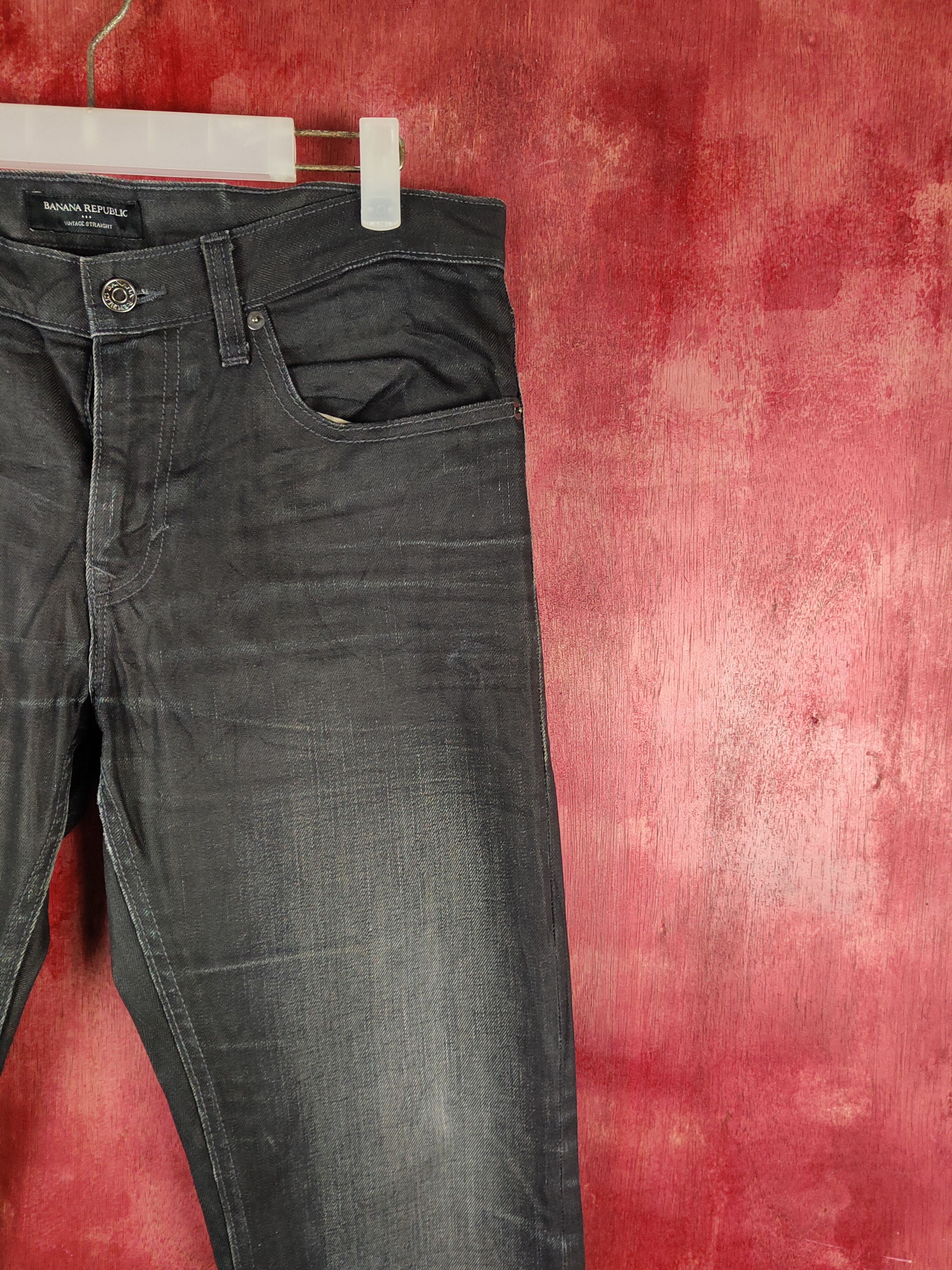 Banana Republic Banana Republic Black Distressed Ripped Jeans #S2315 Size US 32 / EU 48 - 5 Thumbnail