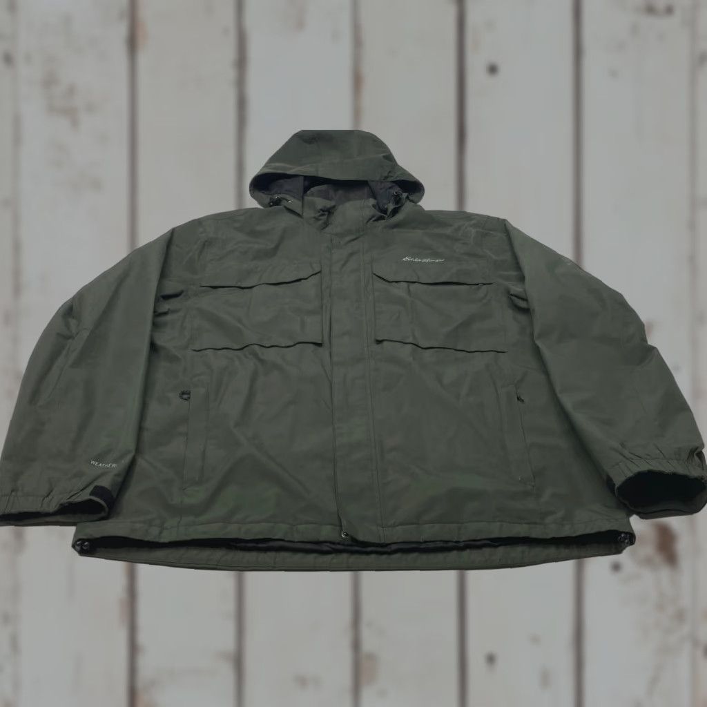 Eddie Bauer Eddie Bauer Jacket Mens XL Green Hooded Rain Coat Windbreaker WeatherEdge 7852 Size US XL / EU 56 / 4 - 1 Thumbnail