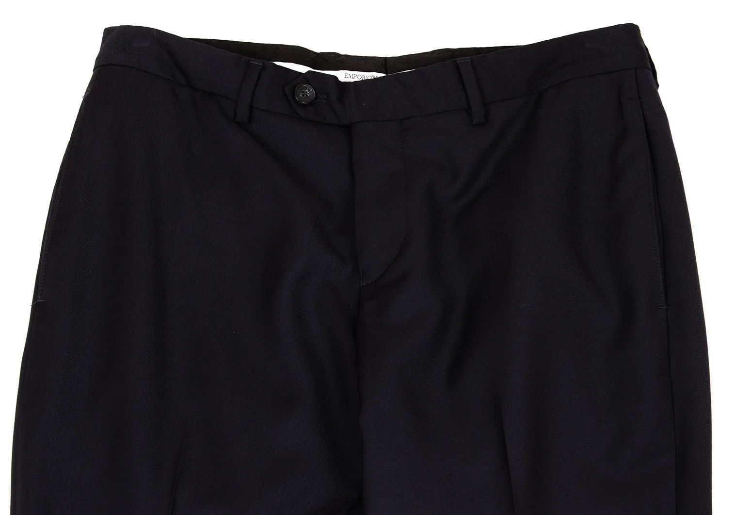 Emporio Armani Glossy Wool Tapered Slacks in Navy Size 46 Size US 30 / EU 46 - 2 Thumbnail