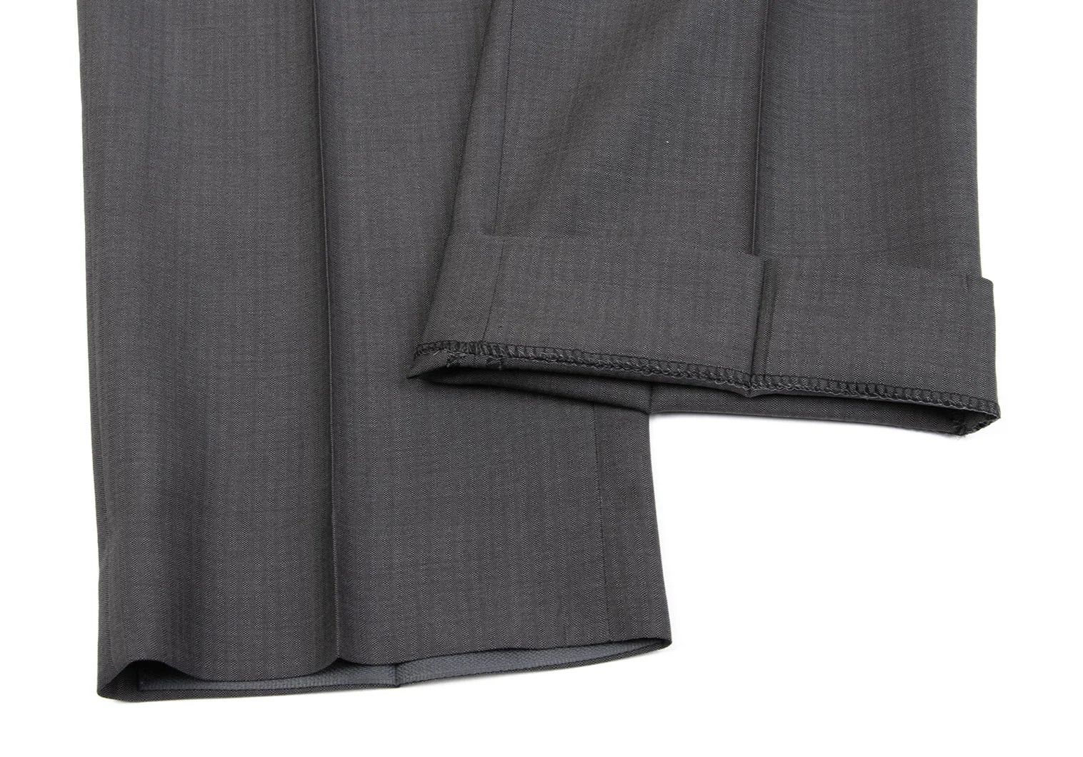 Armani Collezioni Wool Shadow Stripe Pants in Gray, Size 54 Size US 26 / EU 42 - 8 Thumbnail