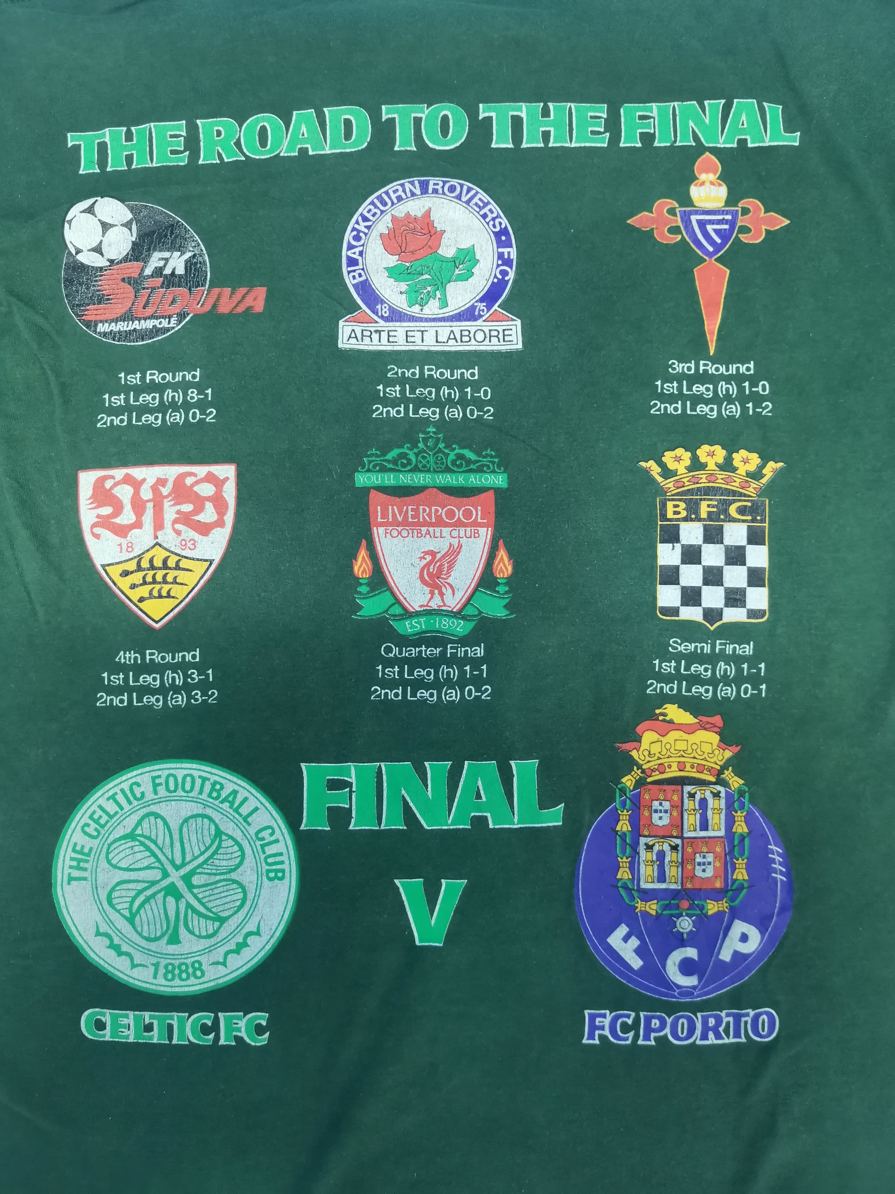 UEFA Vintage UEFA CUP FINAL 2003 Football Tee Celtic Porto Size US L / EU 52-54 / 3 - 3 Thumbnail