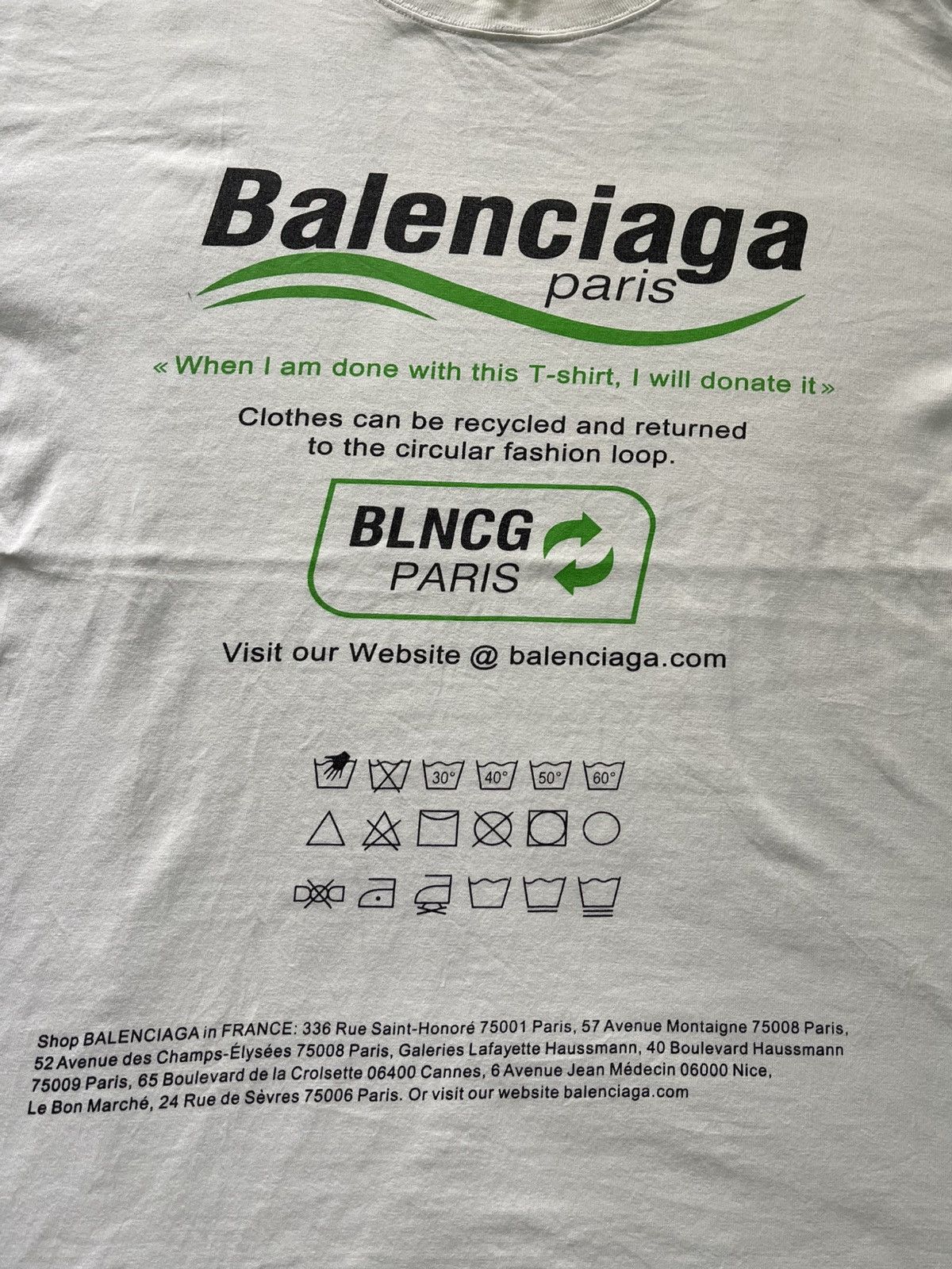 Balenciaga 🔝HOT🔝FW21 BALENCIAGA PARIS “DRY CLEANING” GRAPHIC TEE Size US S / EU 44-46 / 1 - 2 Thumbnail