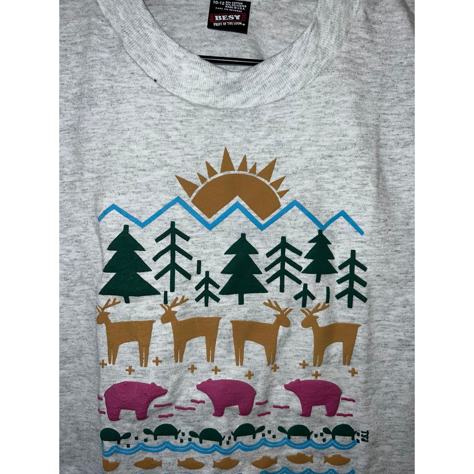 Fruit Of The Loom 90s Youth CO Colorado Nature Animal Child's M 10-12 Shirt Size S / US 4 / IT 40 - 2 Thumbnail