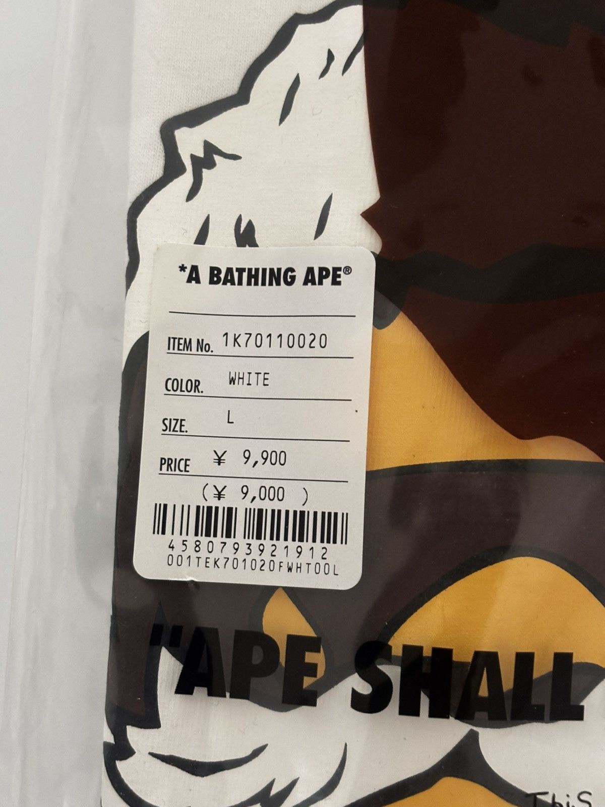 Bape Authentic ape bape Christmas ape head tee t shirt L new Size US L / EU 52-54 / 3 - 9 Thumbnail