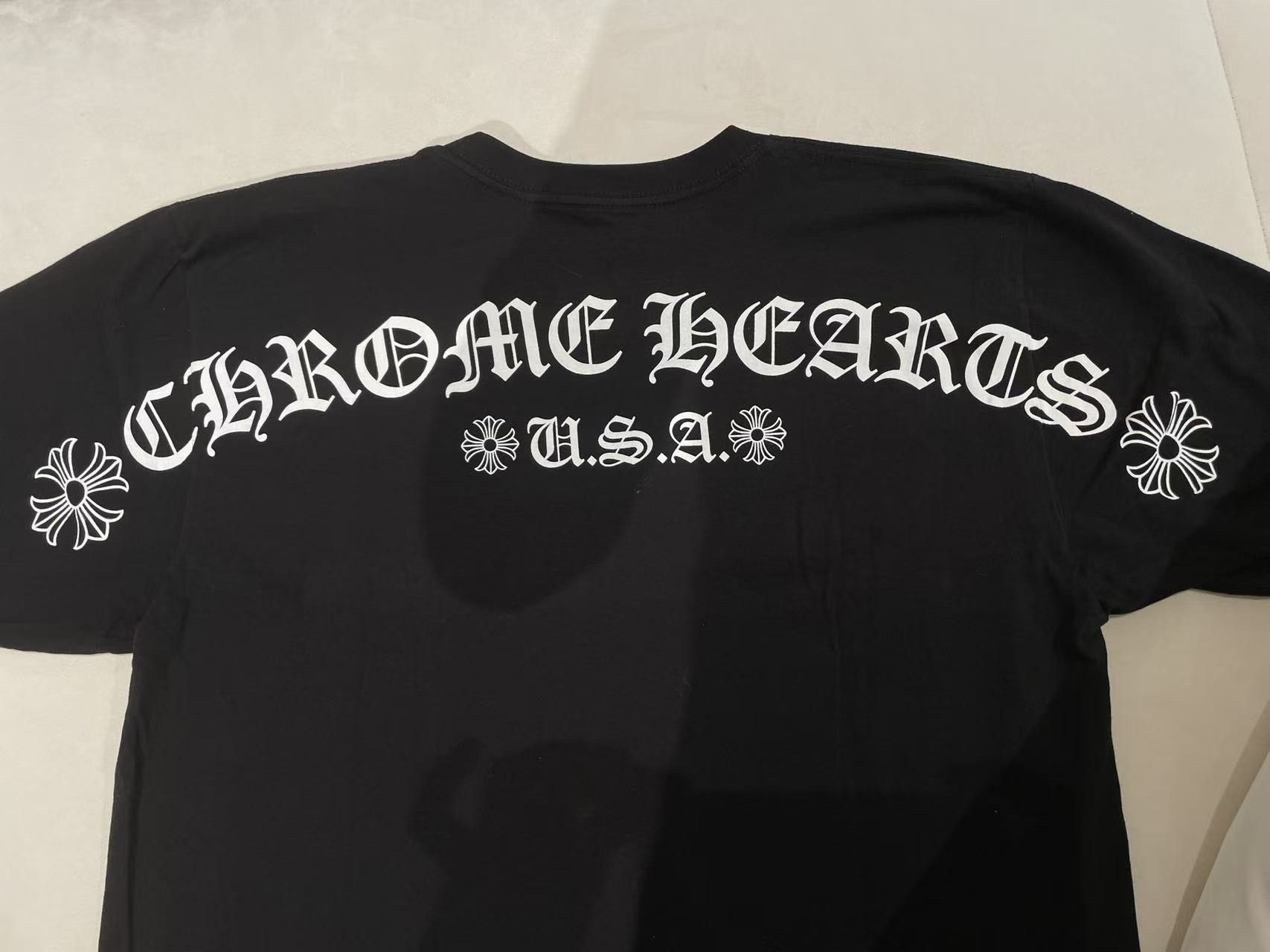 Chrome Hearts Chrome Hearts USA Script Logo Black Short Sleeve T-Shirt Tee Size L / US 10 / IT 46 - 9 Thumbnail