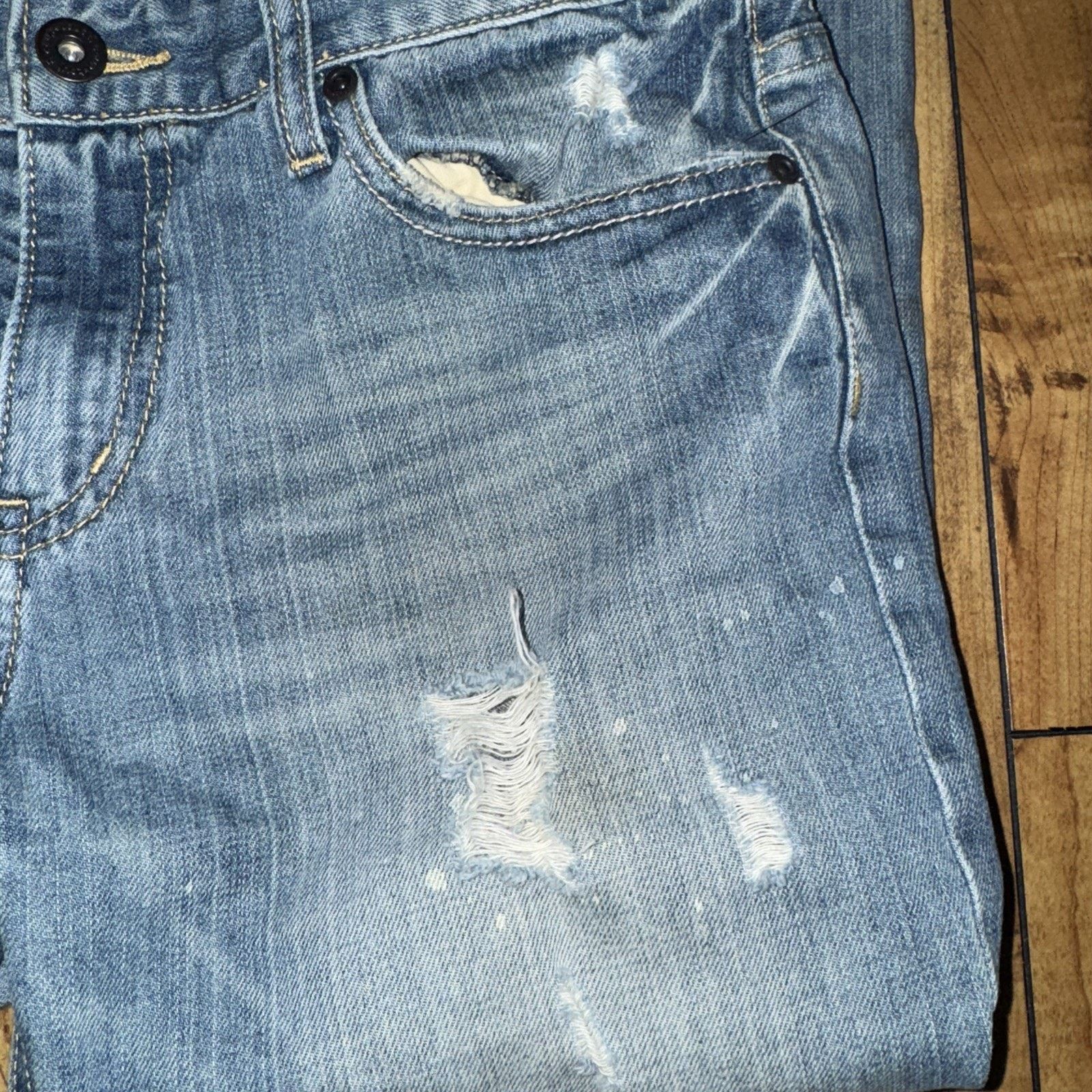 Coup De Grace × Vintage Tout A Coup Distressed Denim Jeans 30x27 Blue Size 30" / US 8 / IT 44 - 5 Thumbnail