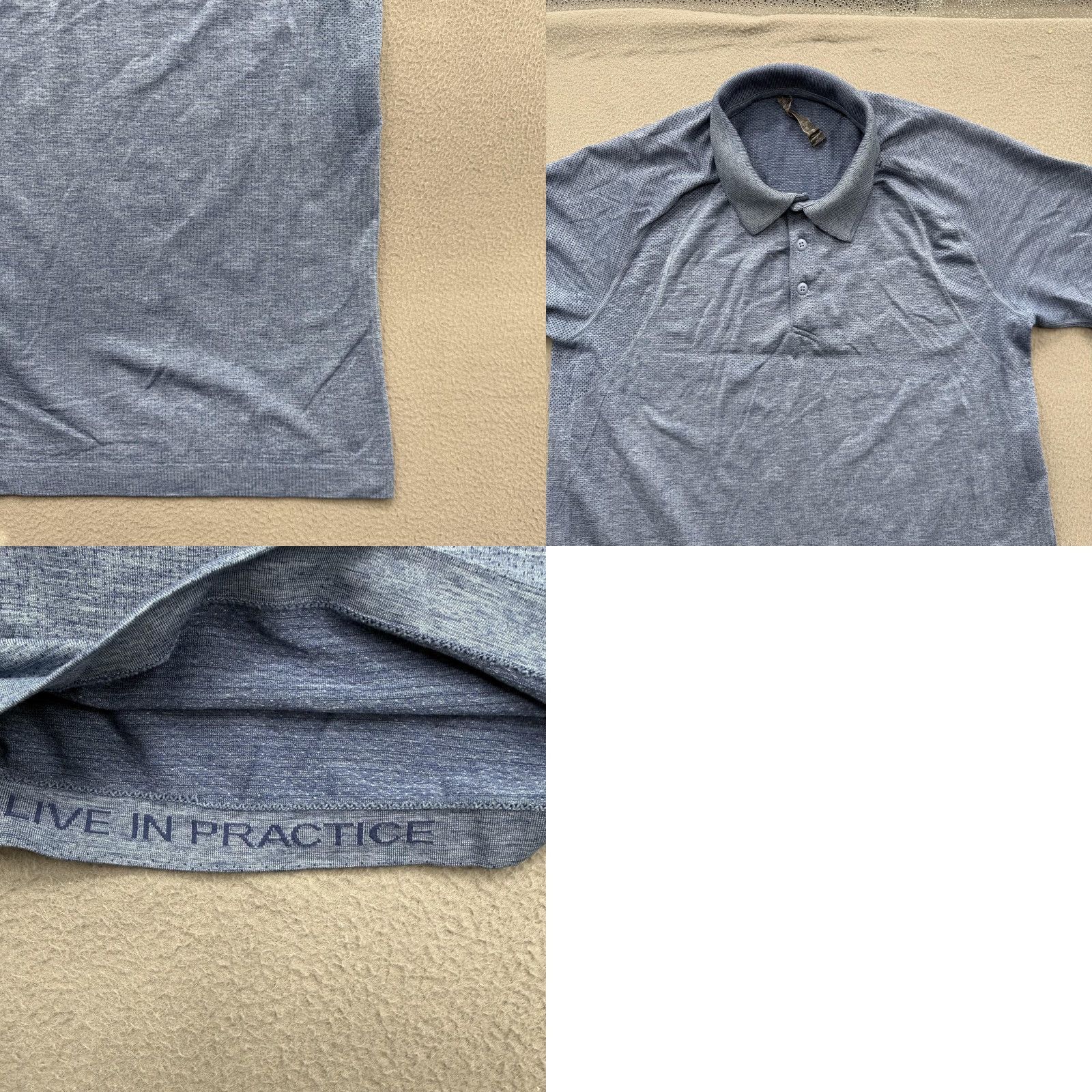 Lululemon Lululemon Polo Shirt Mens M Blue Live In Practice Performance Stretch Top Shirt Mens Medium Blue Live In Practice Polo Top Size US M / EU 48-50 / 2 - 8 Thumbnail