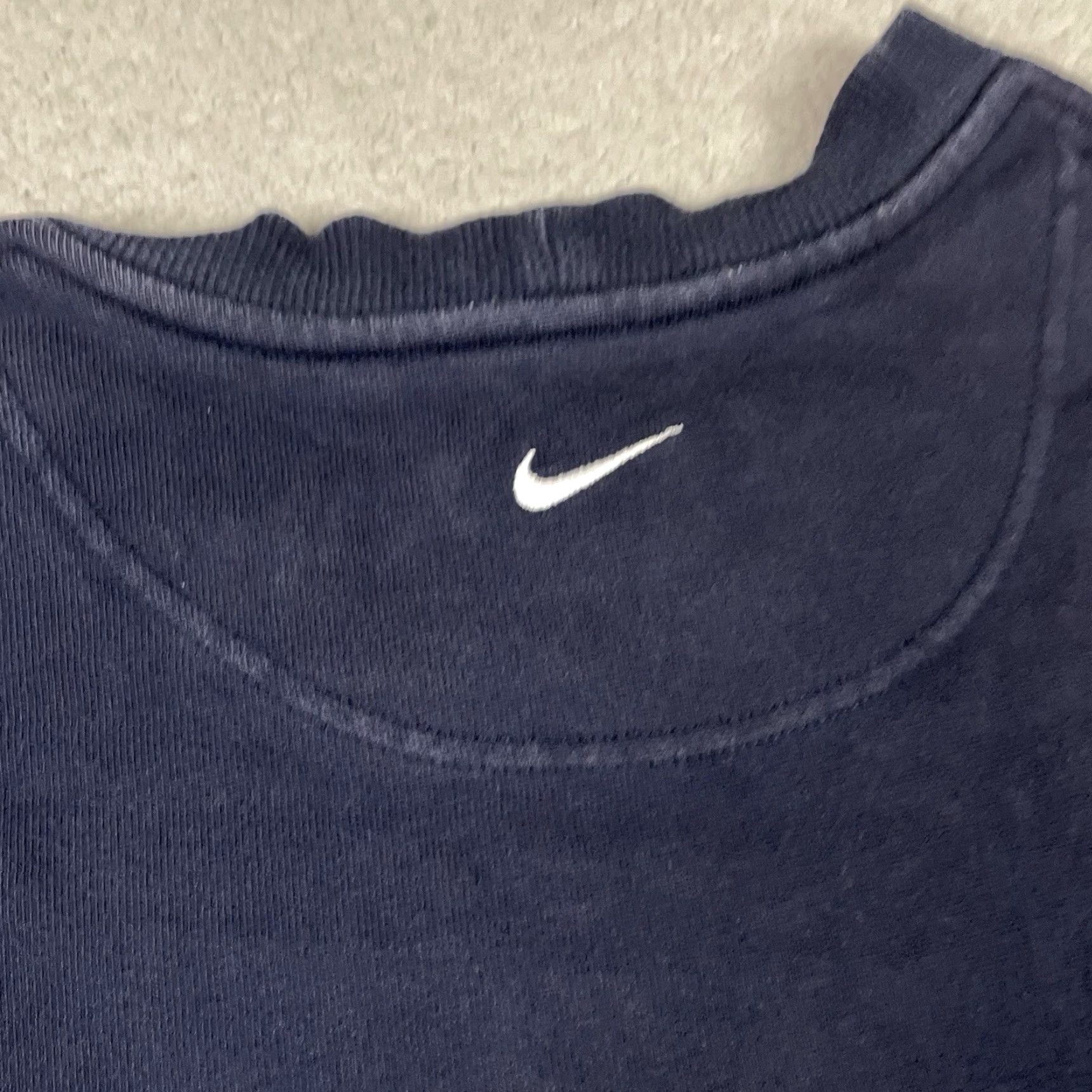 Nike VINTAGE Nike Sweatshirt Adult XXL Blue Crewneck Swoosh Embroidered Y2K Rare Vtg Size US XXL / EU 58 / 5 - 7 Thumbnail