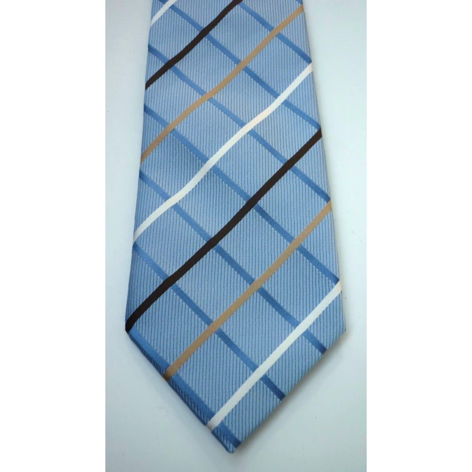 Vintage Donald J. Trump Signature Collection Silk Tie Plaid Mens Tie Blue 56.5in 3.75in Luxury Silk Short Vintage? Size ONE SIZE - 3 Thumbnail
