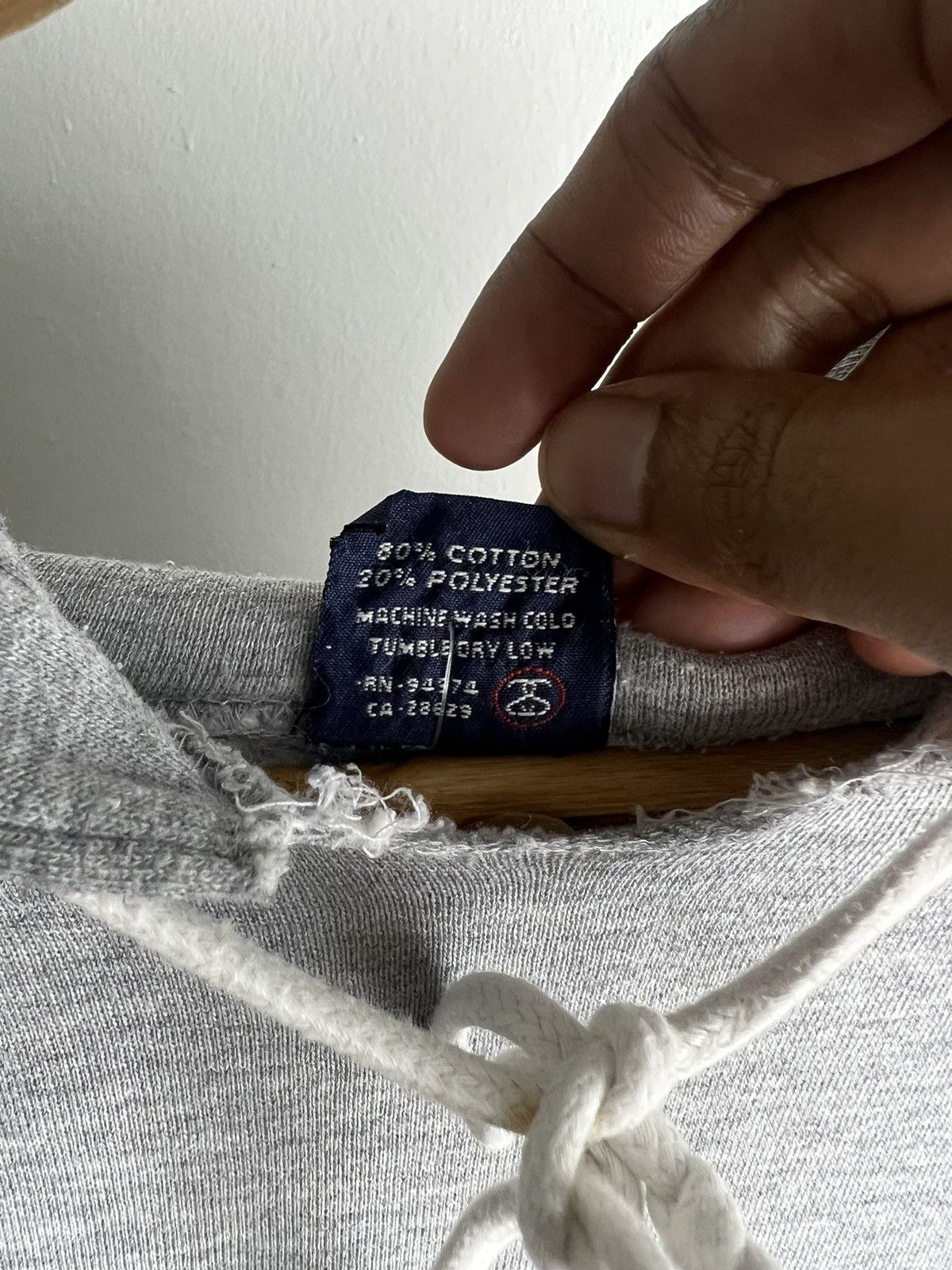 Stussy × Vintage Vintage 1990s Stussy Eagle Tour Pullover Hoodie Size US XL / EU 56 / 4 - 4 Thumbnail