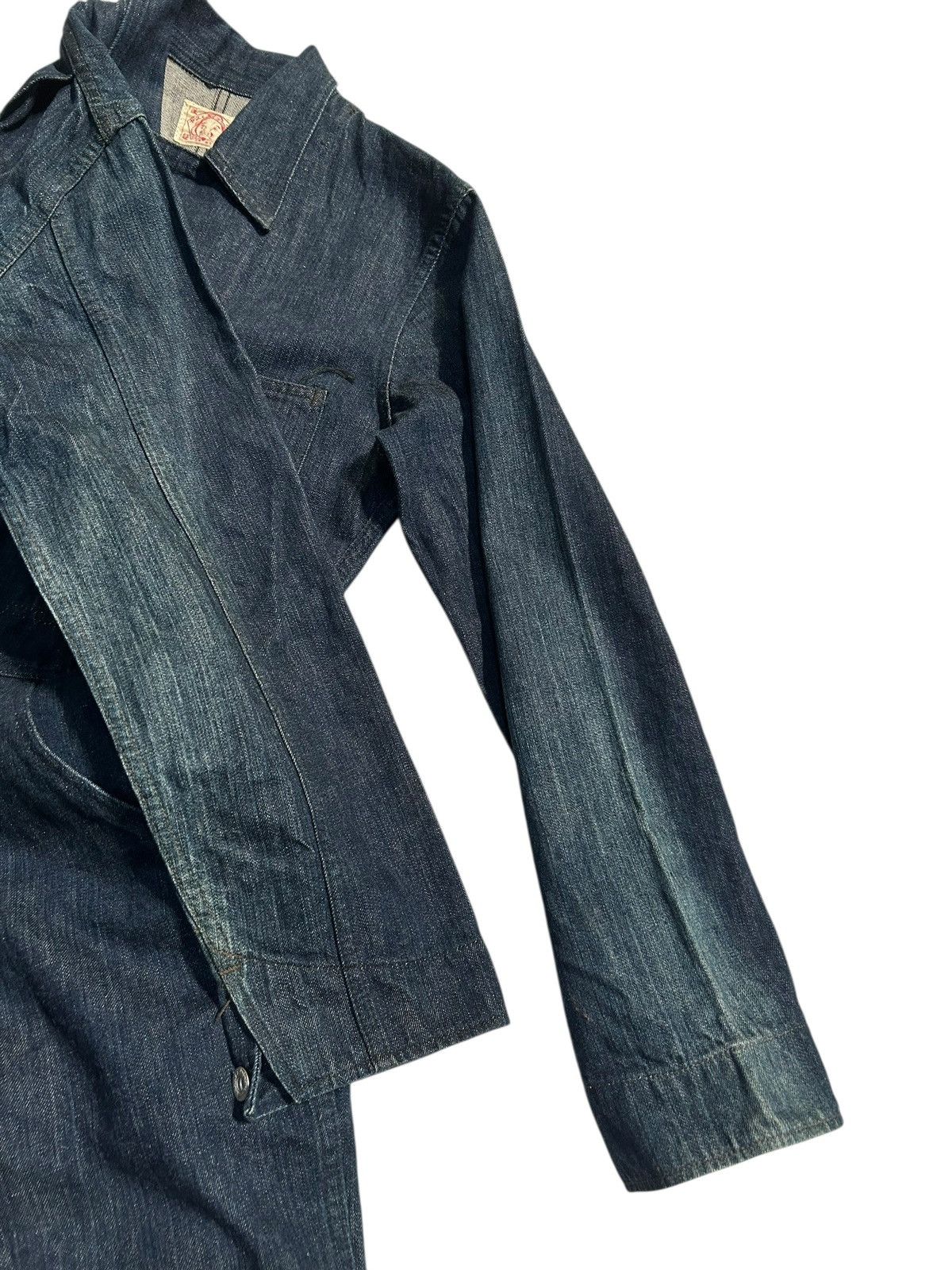 Evisu × Vintage RARE!!! Vintage Evisu Japan Seagull Blue Denim Coverall Size US 38 / EU 54 - 10 Thumbnail