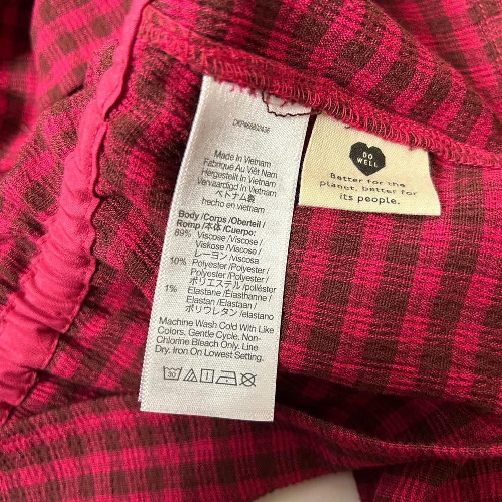 Madewell Madewell l Plaid Crinkled V-Neck Peplum Top Medium Size M / US 6-8 / IT 42-44 - 8 Thumbnail