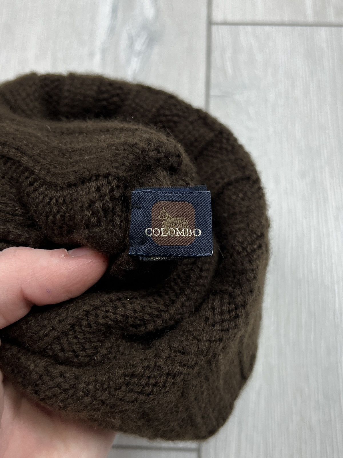 Colombo Colombo Cashmere Ribbed Knit Cap Hat (Y0087) Size ONE SIZE - 5 Thumbnail