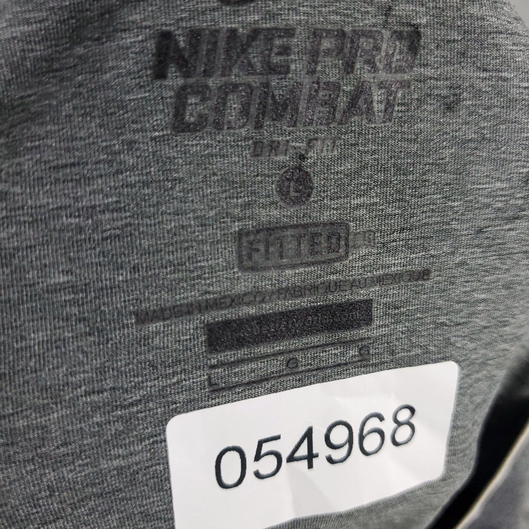 Nike Nike T Shirt Mens Size Large Gray Pro Combat Swoosh Training Active Long Sleeve Size US L / EU 52-54 / 3 - 6 Thumbnail