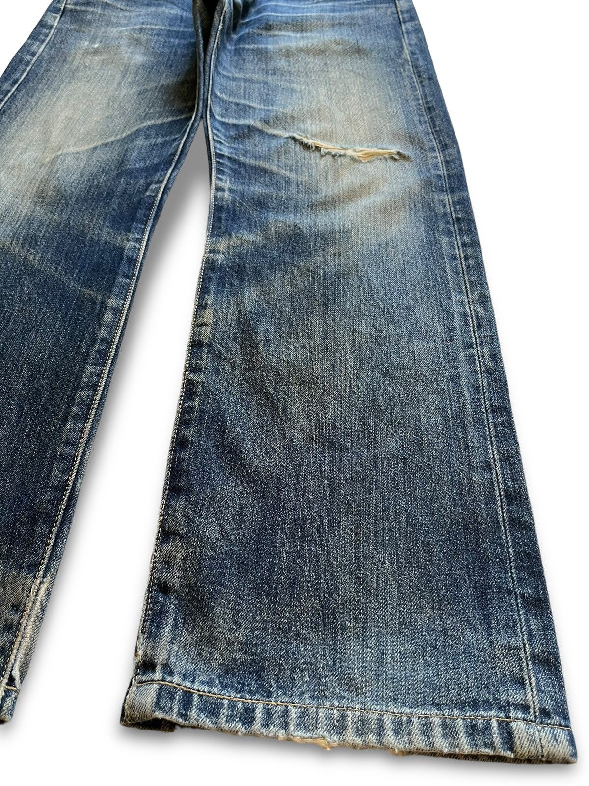 Levi's × Levi's Vintage Clothing SALES🔥Vintage 90s Levis 501 Mud Wash Distressed Loose Jeans Size US 31 - 7 Thumbnail